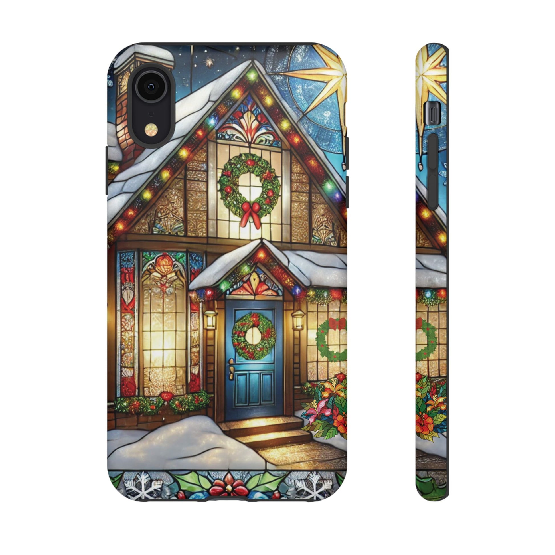 Stain Glass Christmas Phone Case Unique Holiday Protection for Your Device | Stylish & Durable Cover Gift for Her Phone 15, Samsung iPhone Samsung Accessory Gift for Her - MRSBYVALLE