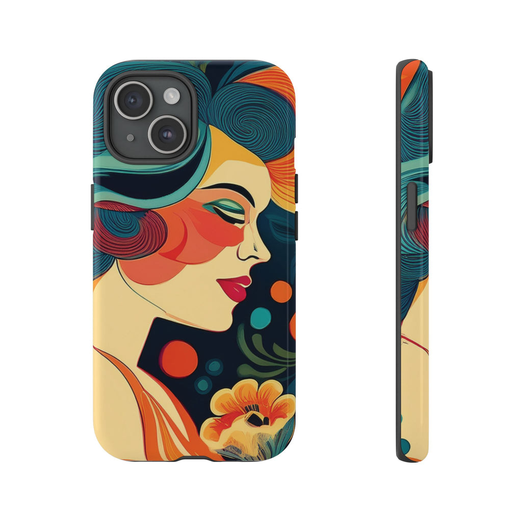 Coque de Téléphone Esthétique Années 50 Rétro Design d'Inspiration Vintage aux Couleurs Pastel Housse Style Mid-Century pour Modèles iPhone et Samsung Galaxy
