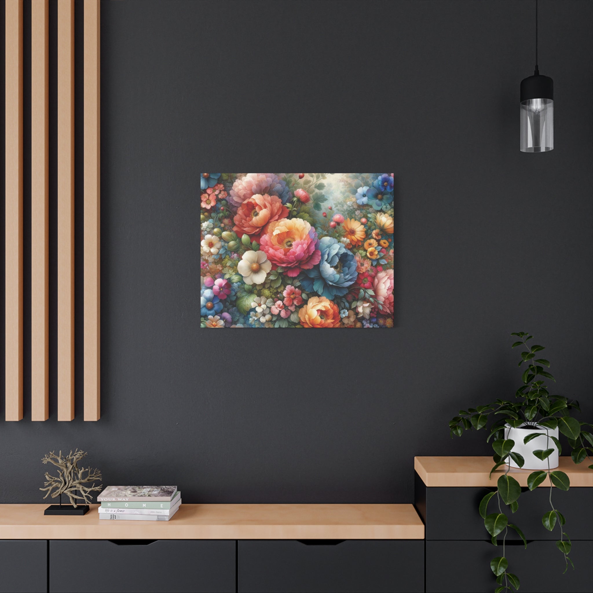 Timeless Floral Elegance High-Quality Matte Canvas Art, Ready to Hang Perfect for Home Decor, Mother's Day, Birthday Gift, Housewarming New House Decor.