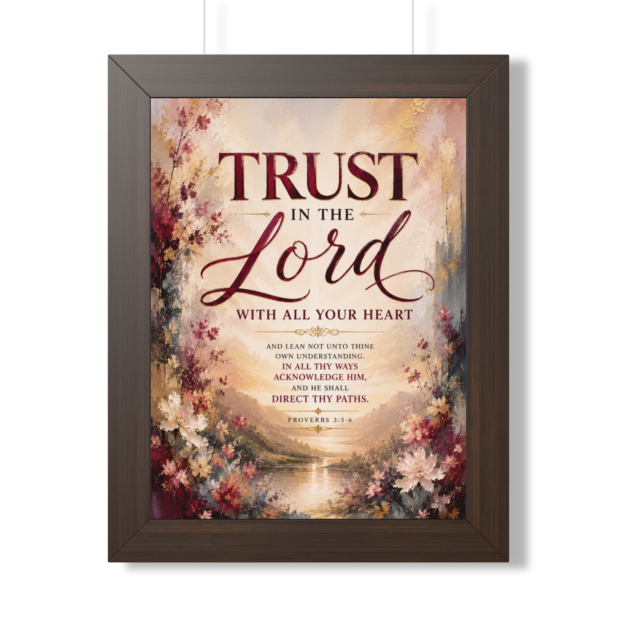 Trust in the Lord Scripture Art Poster | Framed Vertical Poster