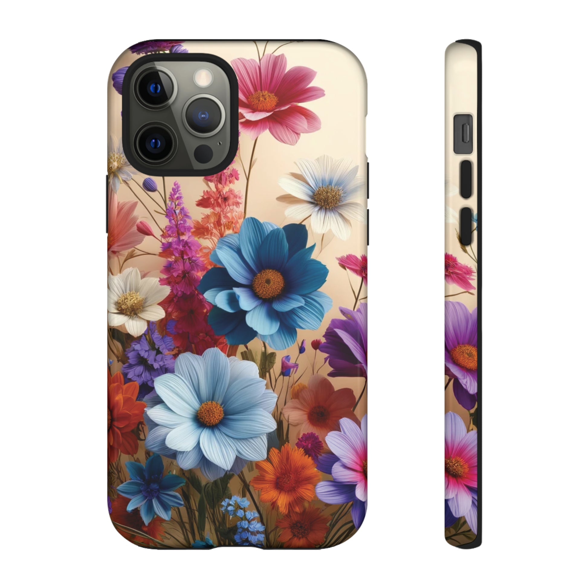 Best Phone Case Floral 3D Illusion Luxury Tough Case Floral Elegant Durable Stylish for Modern Devices iPhone 15, Samsung iPhone Samsung Accessory Gift for Her.