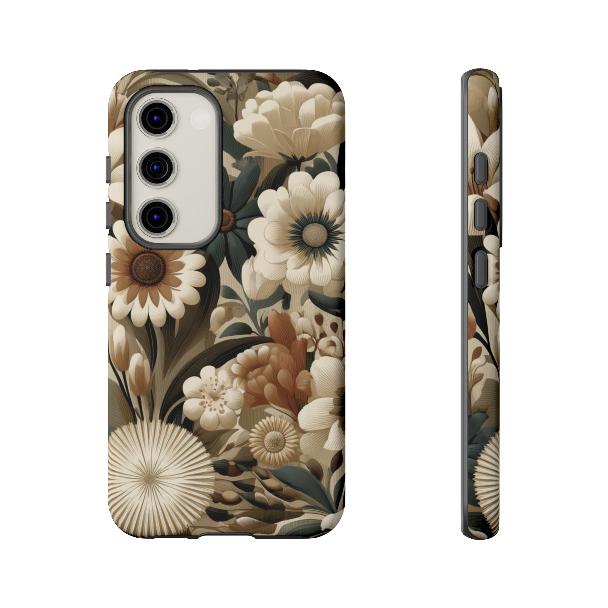 Mid-century Modern Floral Phone Case Durable for iPhone Samsung Gift iPhone 15, 14, 13 Samsung Pixel Gift for Mom Accessory Gift for Her