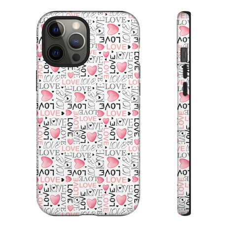 Cute Love Modern Watercolor Abstract Phone Case Compatible with iPhone, Samsung & More - Stylish, Durable Protection with Vibrant Artistic Design Perfect Gift for Her