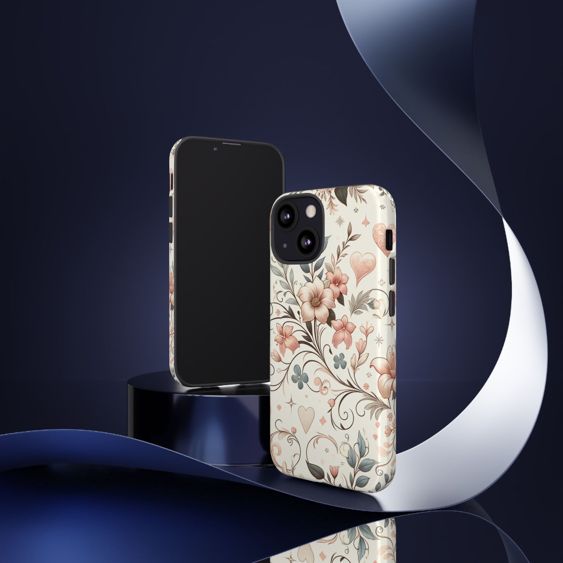 Floral Design Luxury Phone Tough Case Floral Elegant Durable Stylish for Modern Devices iPhone 17, 16 15, Samsung iPhone Samsung Accessory Gift for Her