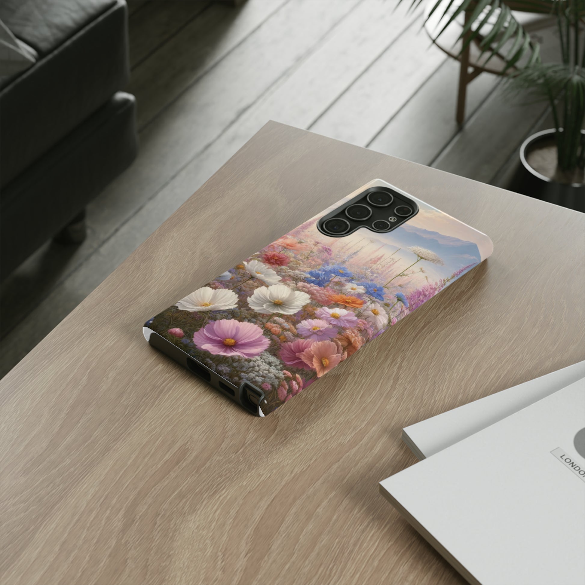 Phone Case Floral Boho Luxury Tough Case Floral Elegant Durable Stylish for Modern Devices iPhone 15, Samsung iPhone Samsung Accessory Gift for Her.