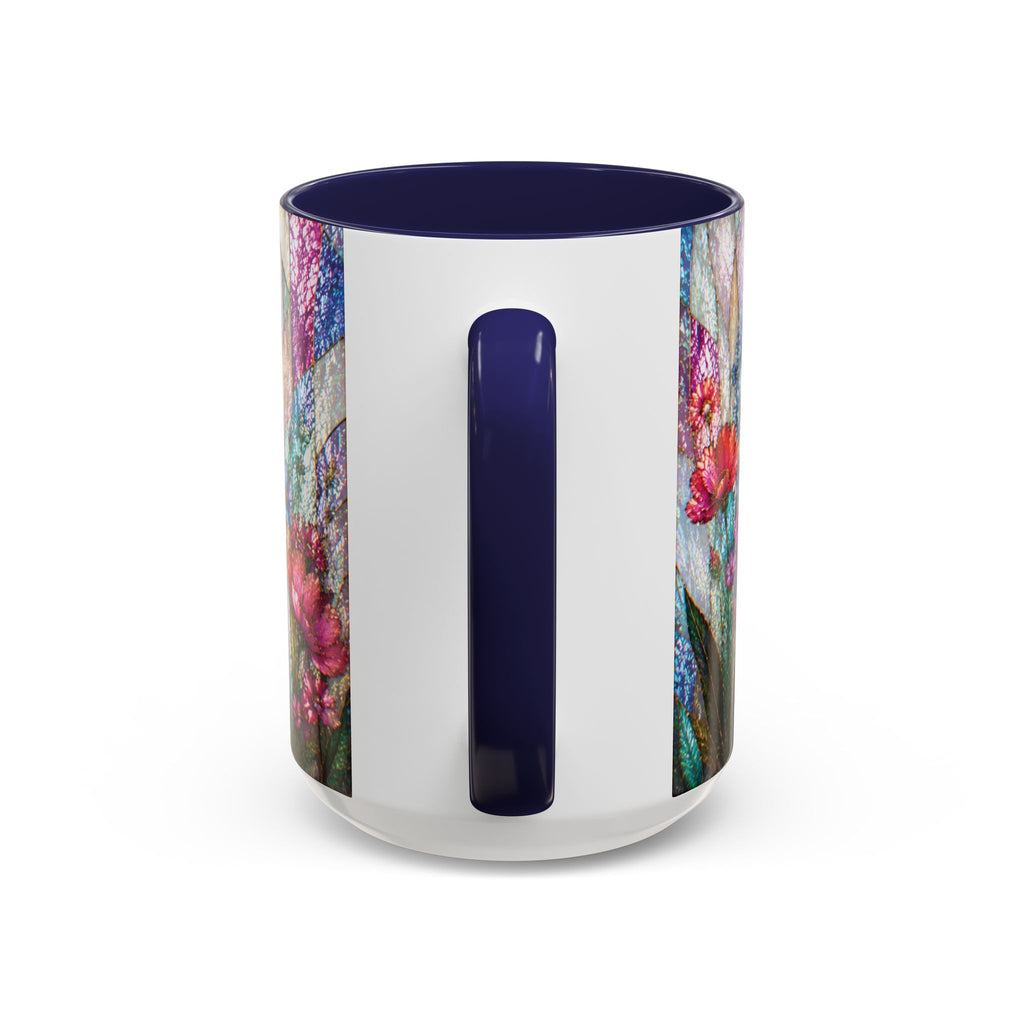 Wildflower Watercolor Coffee Mug Vibrant Wildflower Accent 11/15oz Stain Glass Illusion