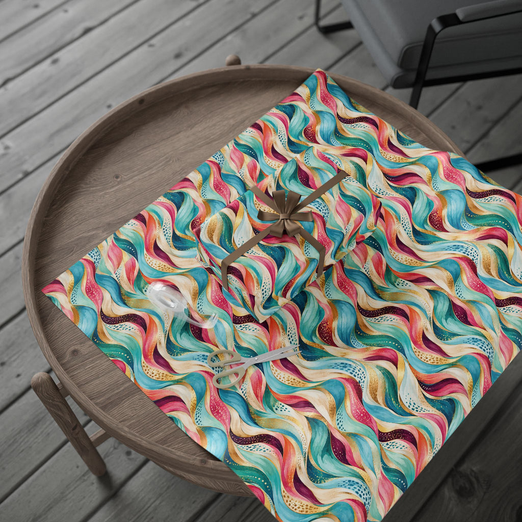 Colorful Abstract Wave Wrapping Paper
