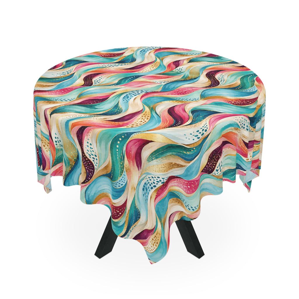 Floral Scripture Square Tablecloth