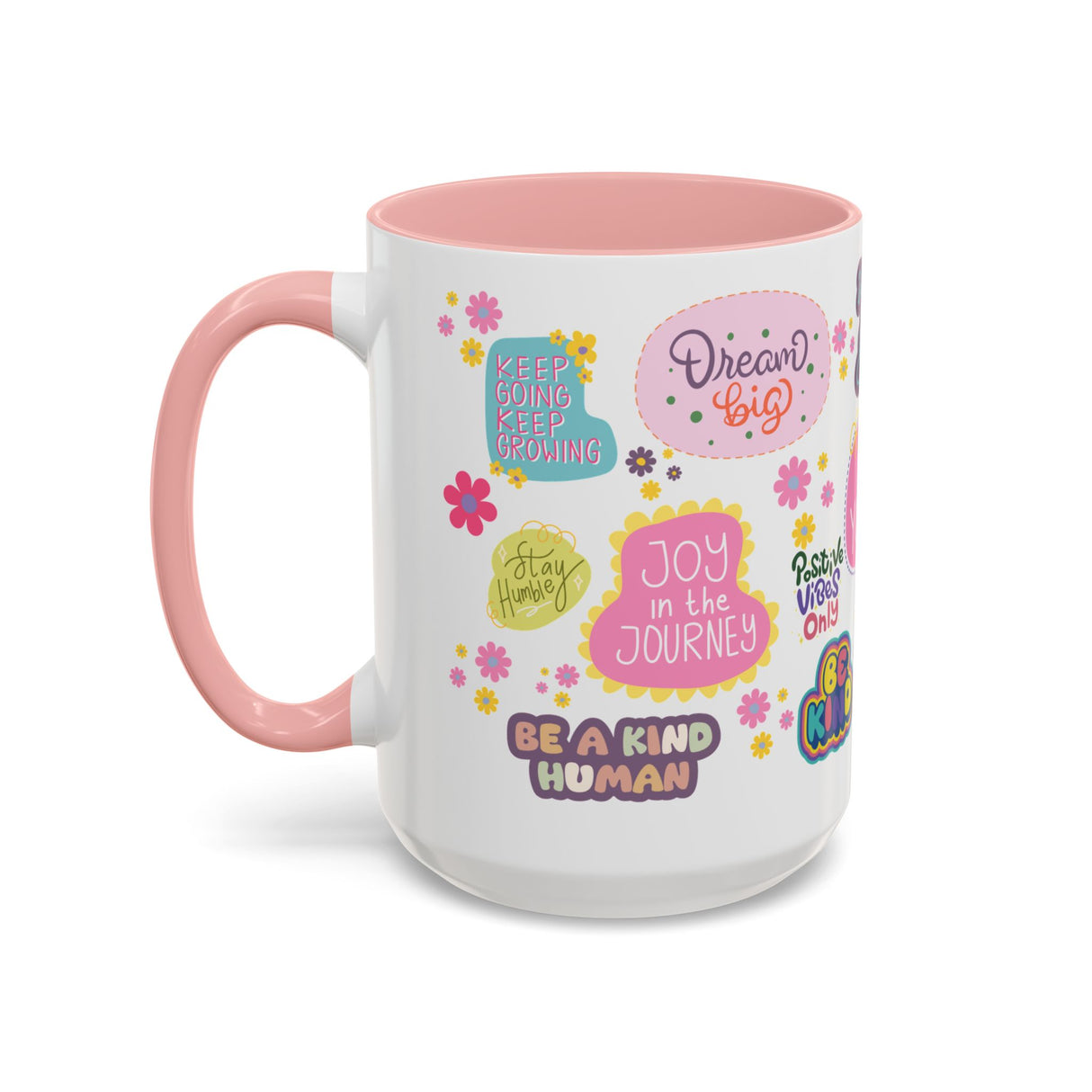 Good Vibes Only Coffee Mug 11 & 15 oz Ceramic Inspirational Cup, Positive Affirmation Gift for Mom, Teacher & Coworker | Morning Motivation Mother's Day, or Cozy Spring Mornings