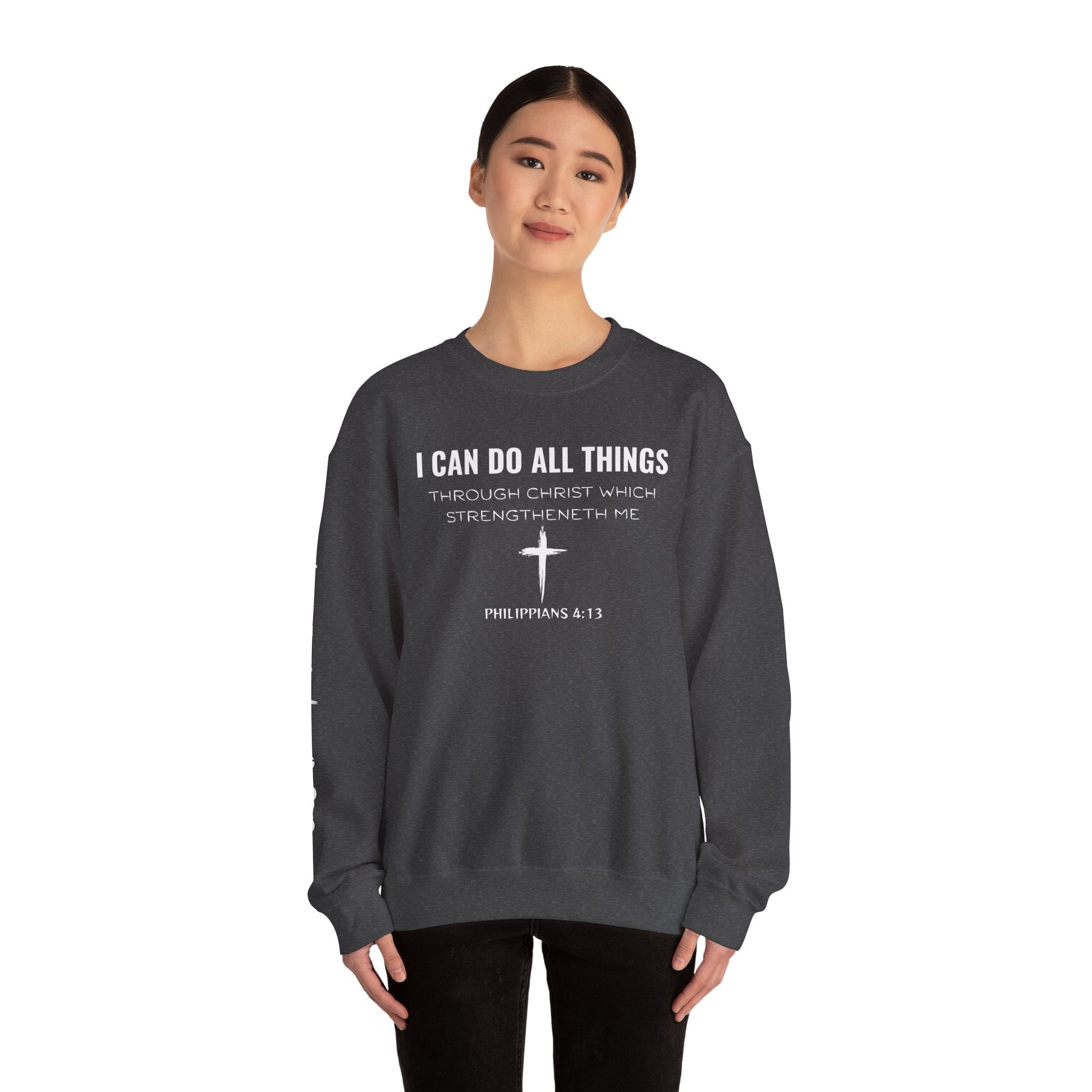 Inspirational Quote Sweatshirt, Unisex Crewneck, Faith Apparel, Perfect Gift for Christians, Cozy Everyday Wear, Bible Verse Design