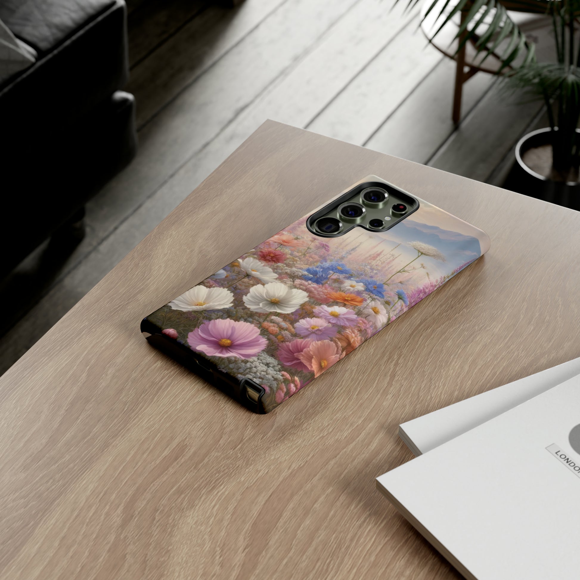 Phone Case Floral Boho Luxury Tough Case Floral Elegant Durable Stylish for Modern Devices iPhone 15, Samsung iPhone Samsung Accessory Gift for Her.