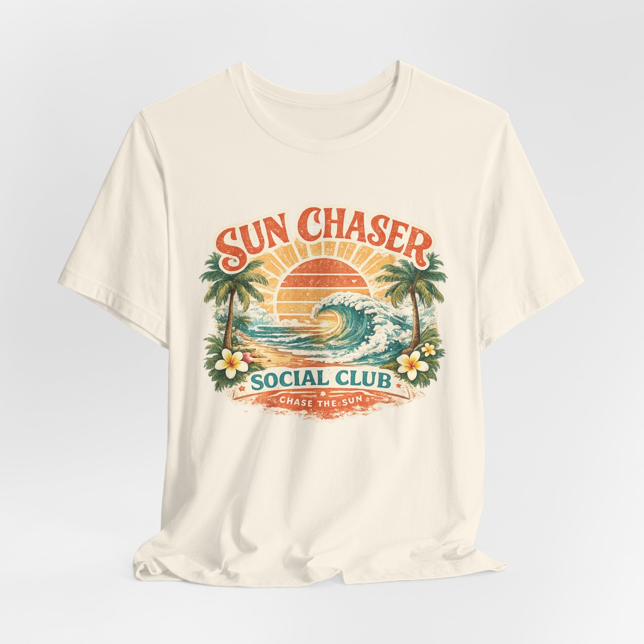 Sun Chaser T-Shirt — Retro Sunrise Graphic Tee Gift Fun