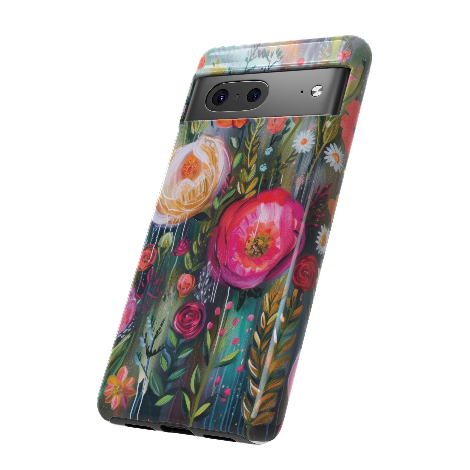 Watercolor Boho Floral Phone Case for iPhone 16 15 14 13 12  21 23 Samsung, and Pixel | Stylish Protective Cover Gift for Her Perfect for Floral Lover