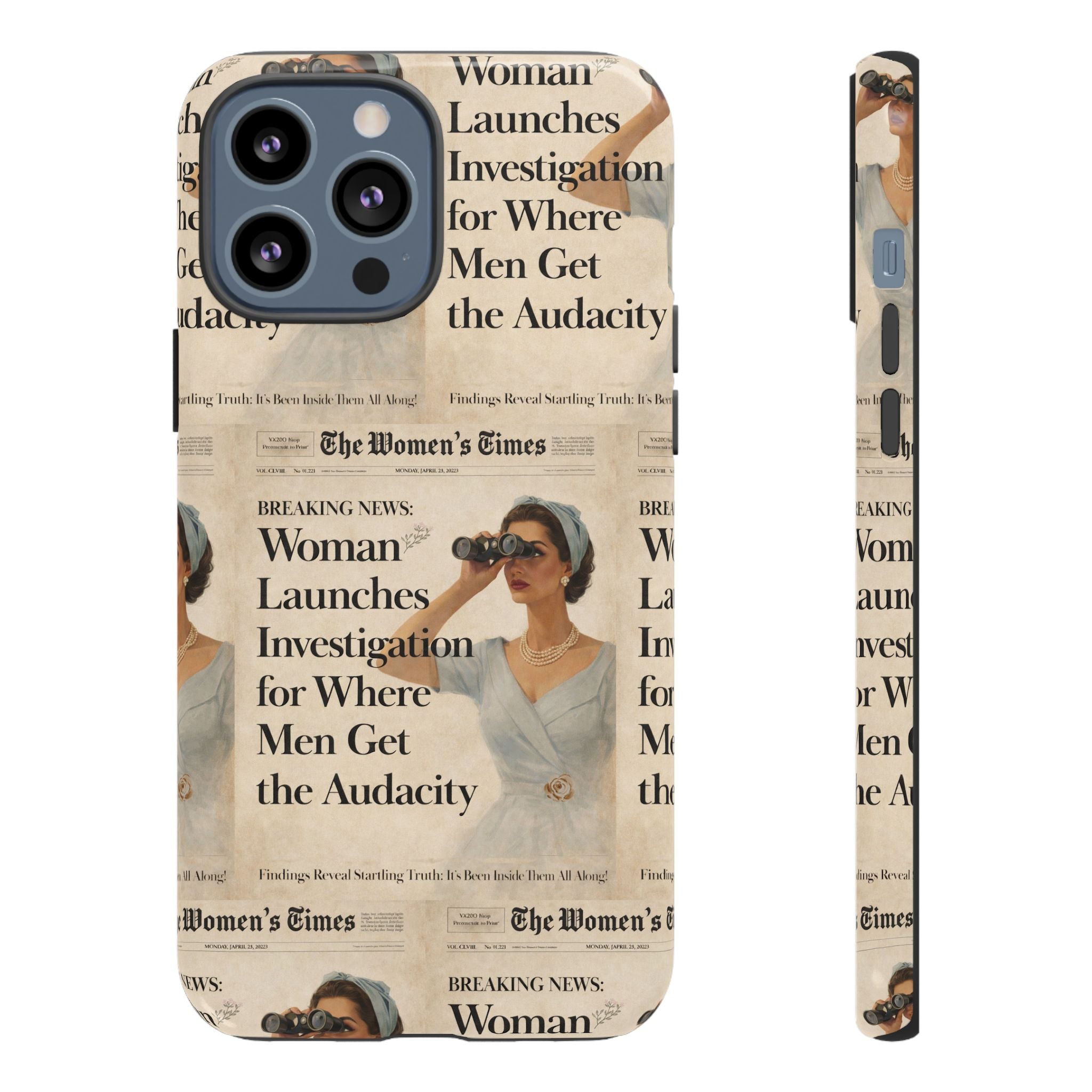 Funny Vintage Sarcastic Women Phone Case | Retro Sarcasm Text Design