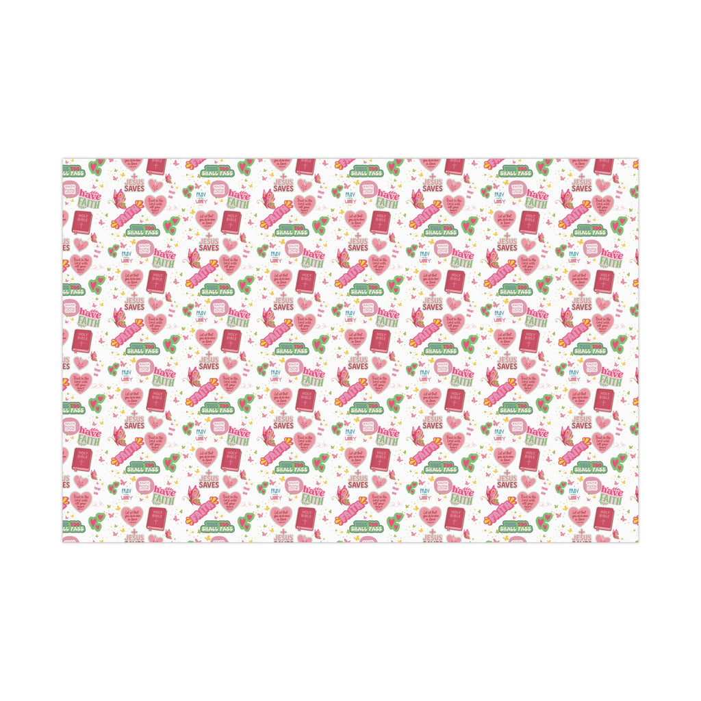 Christian Wrapping Paper | Inspirational Bible Verse Gift Wrap | Faith-Based Wrapping for Birthdays, Holidays, Special Occasions | Scripture Gift Wrap Gifts Moms Weddings