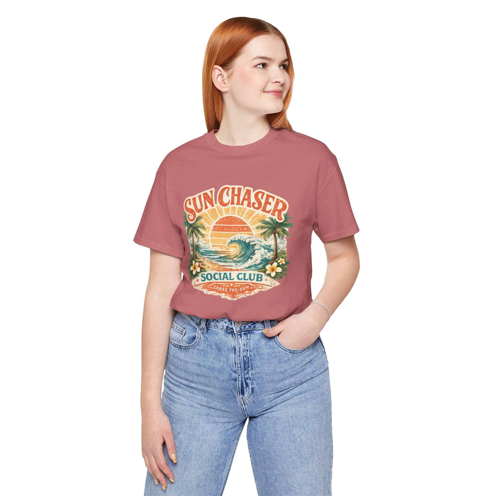 Sun Chaser T-Shirt — Retro Sunrise Graphic Tee Gift Fun