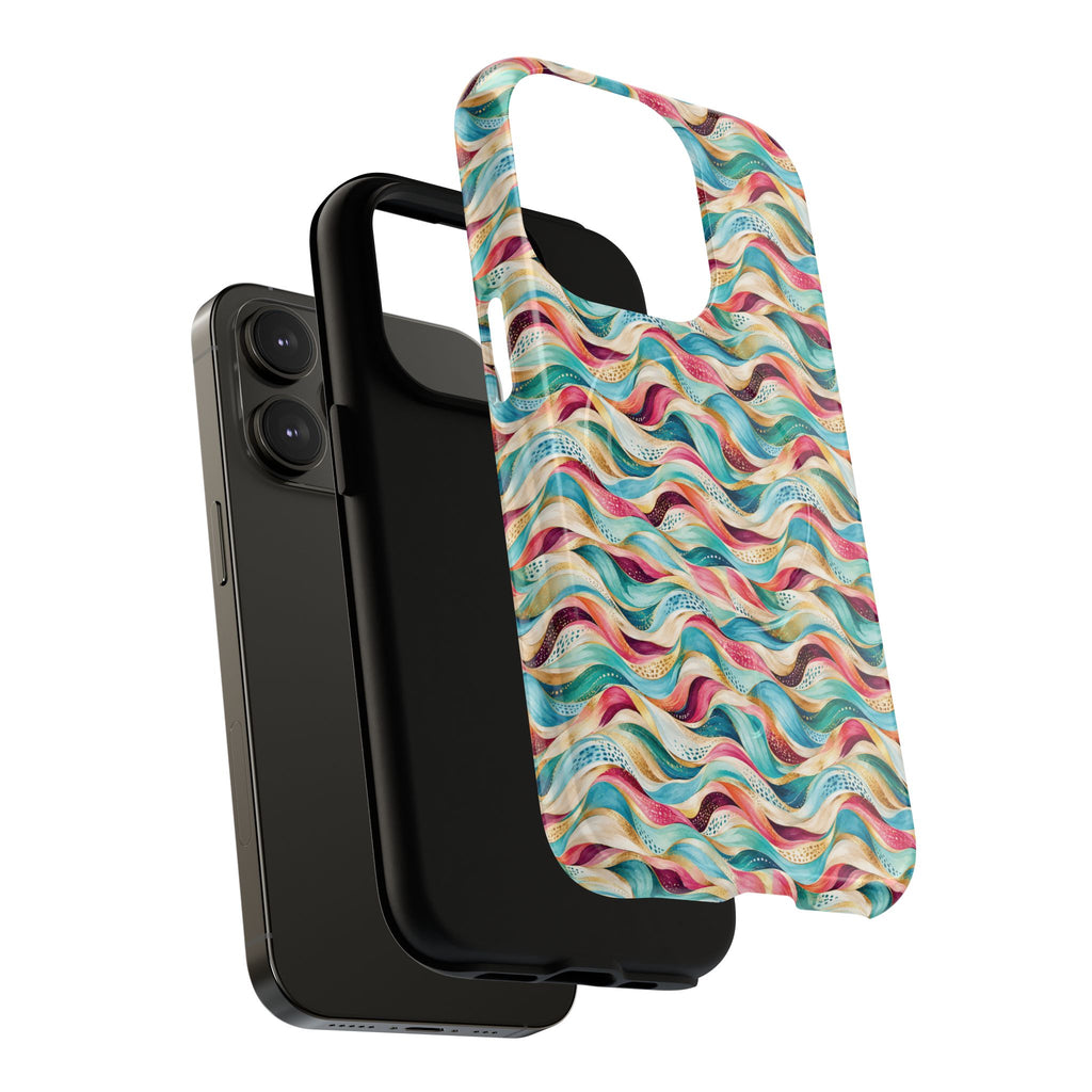 Colorful Wave MagSafe Tough Phone Case