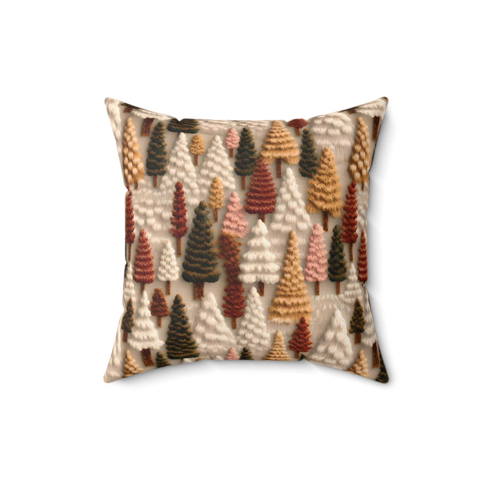 Natural Trees Design Square Pillow Elegant Holiday Decor Perfect for all Seasonal Decorations Perfect Accent for Living Rooms, Bedrooms, Soft, Durable, Pillow Gift New House, Bridal Shower Gift - MRSBYVALLE