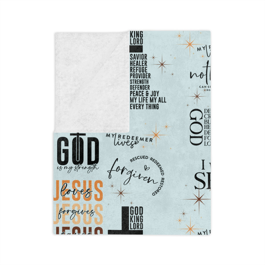 Couverture Citations Bibliques de Jésus – 100% Polyester Séchage Rapide, Peluche Douce, Couleurs Éclatantes Bords Ourlés, 2 Tailles – Jeté de Prière Chaleureux et Confortable Foi Chrétienne Fauteuil de Salon