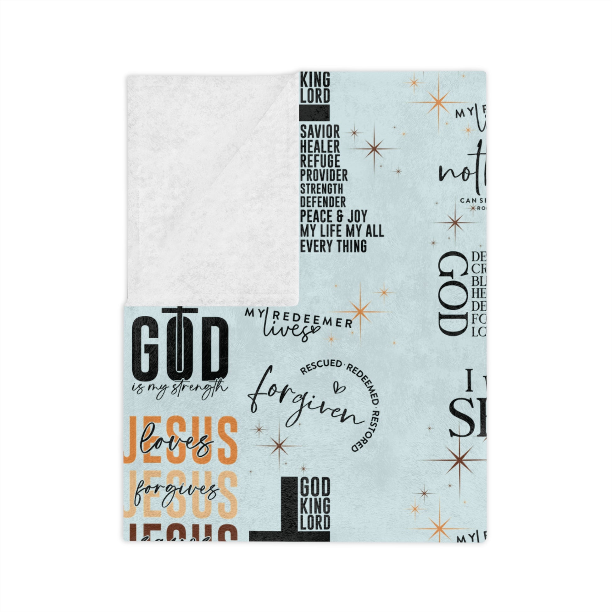 Jesus Quotes Bible Verse Blanket – 100% Polyester Quick-Dry, Soft Plush, Vibrant Colors Hemmed Edges, 2 Sizes – Christian Faith Prayer Cozy Warm Throw  Lounge Chair