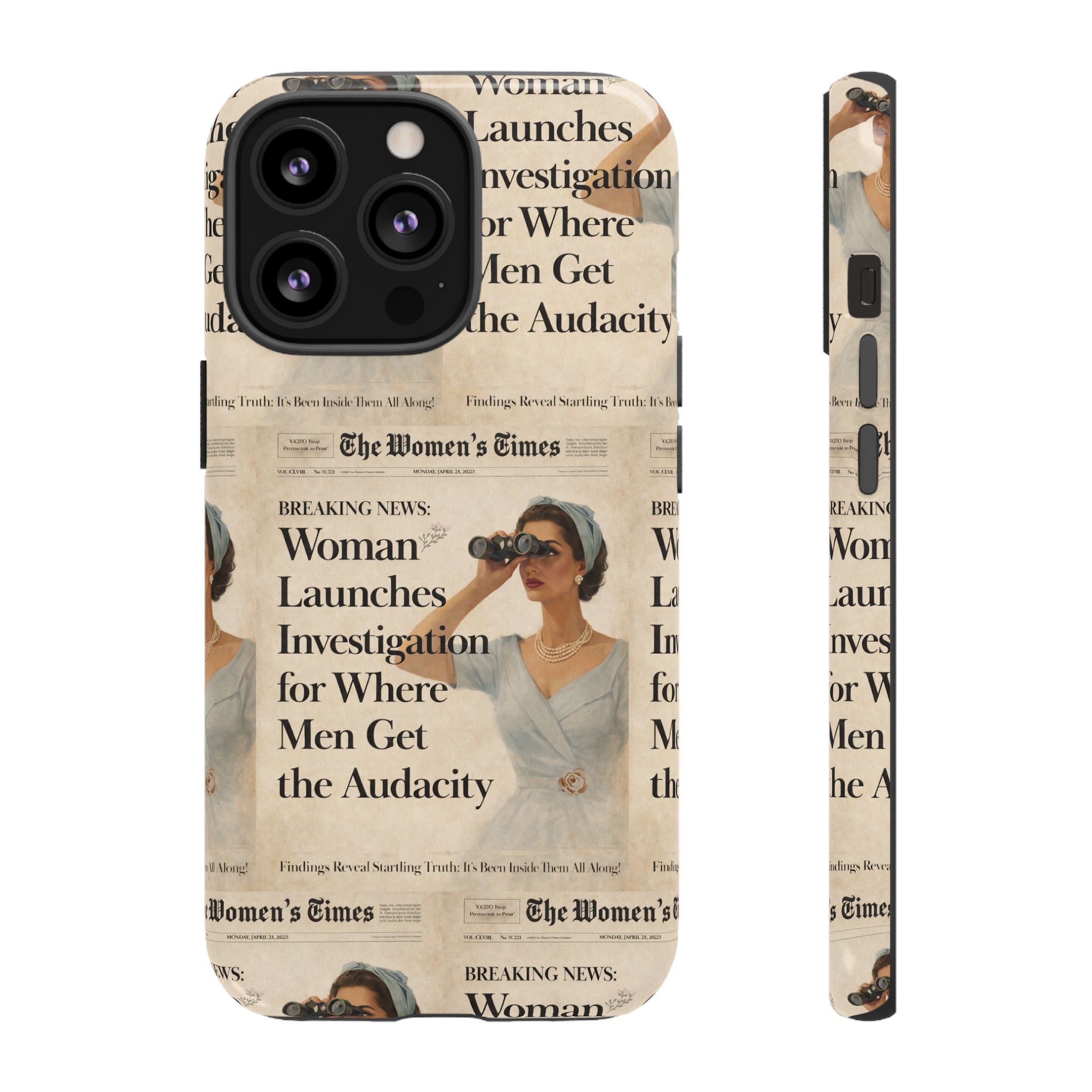 Funny Vintage Sarcastic Women Phone Case | Retro Sarcasm Text Design