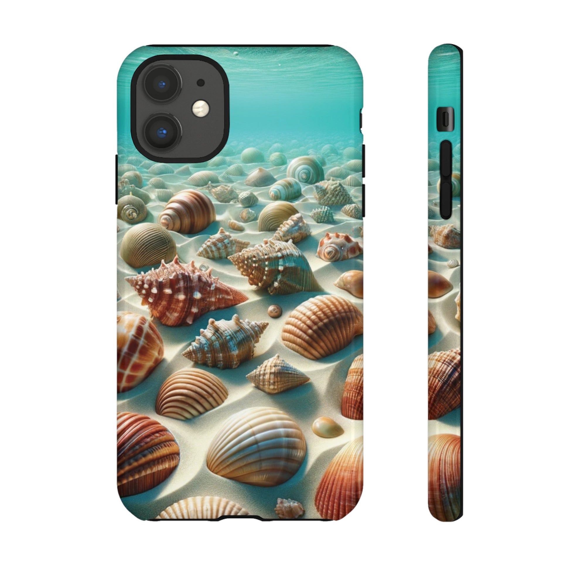 Plush Ocean Bliss Turquoise Seashell Ocean Beach View Protective Phone Case Gift for Her Phone 15, Samsung iPhone Samsung Gift for Her Case iPhone 15, Samsung iPhone Samsung Accessory Gift for Her.