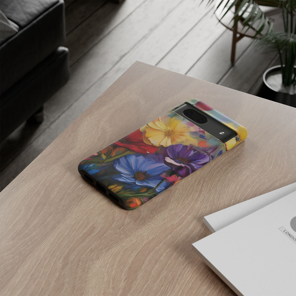 Bold Wildflower Phone Case Bright Hand-Painted Floral Art Vibrant Botanical Design for iPhone & Samsung | Trendy Nature Lover Gift Phone  Galaxy