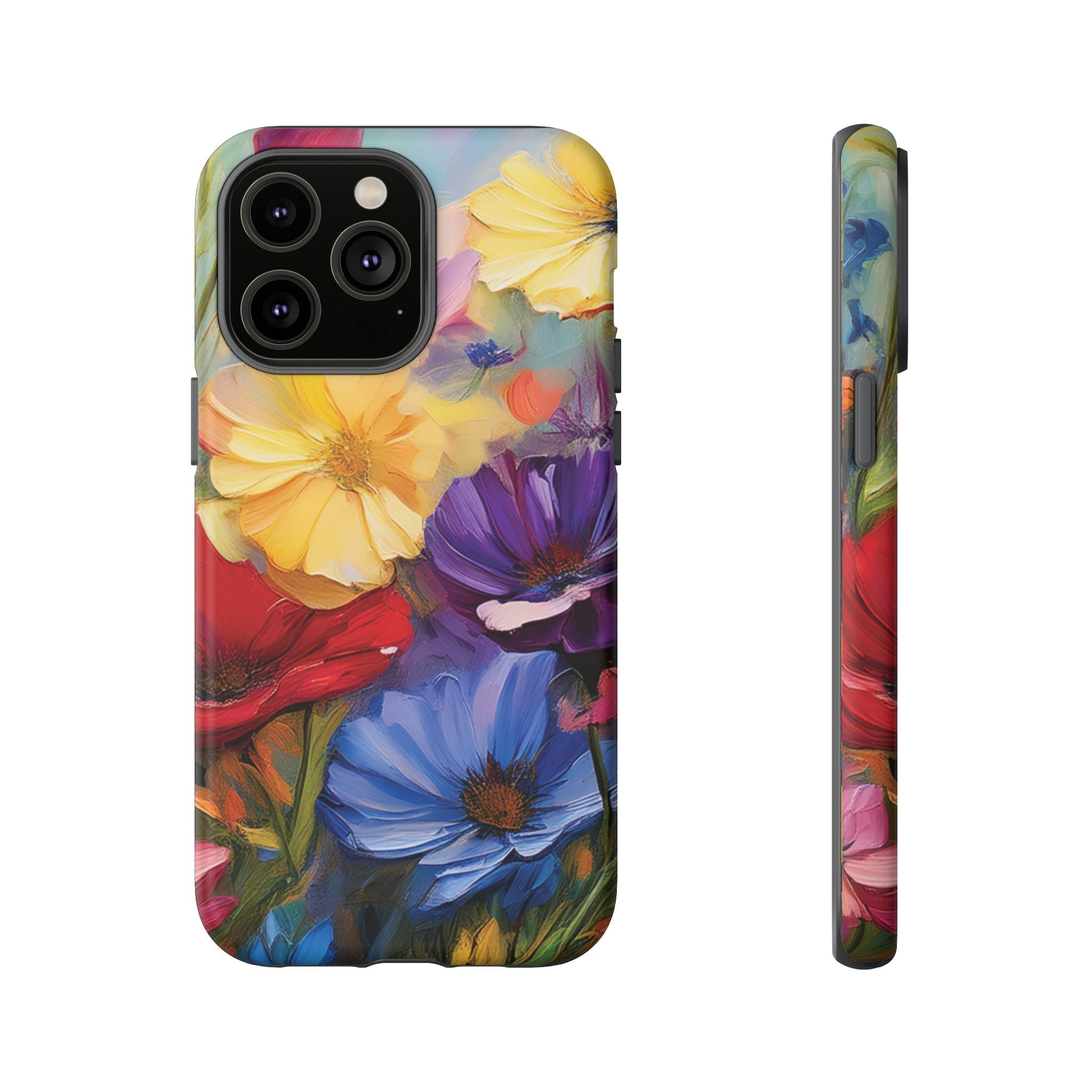 Bold Wildflower Phone Case Bright Hand-Painted Floral Art Vibrant Botanical Design for iPhone & Samsung | Trendy Nature Lover Gift Phone  Galaxy