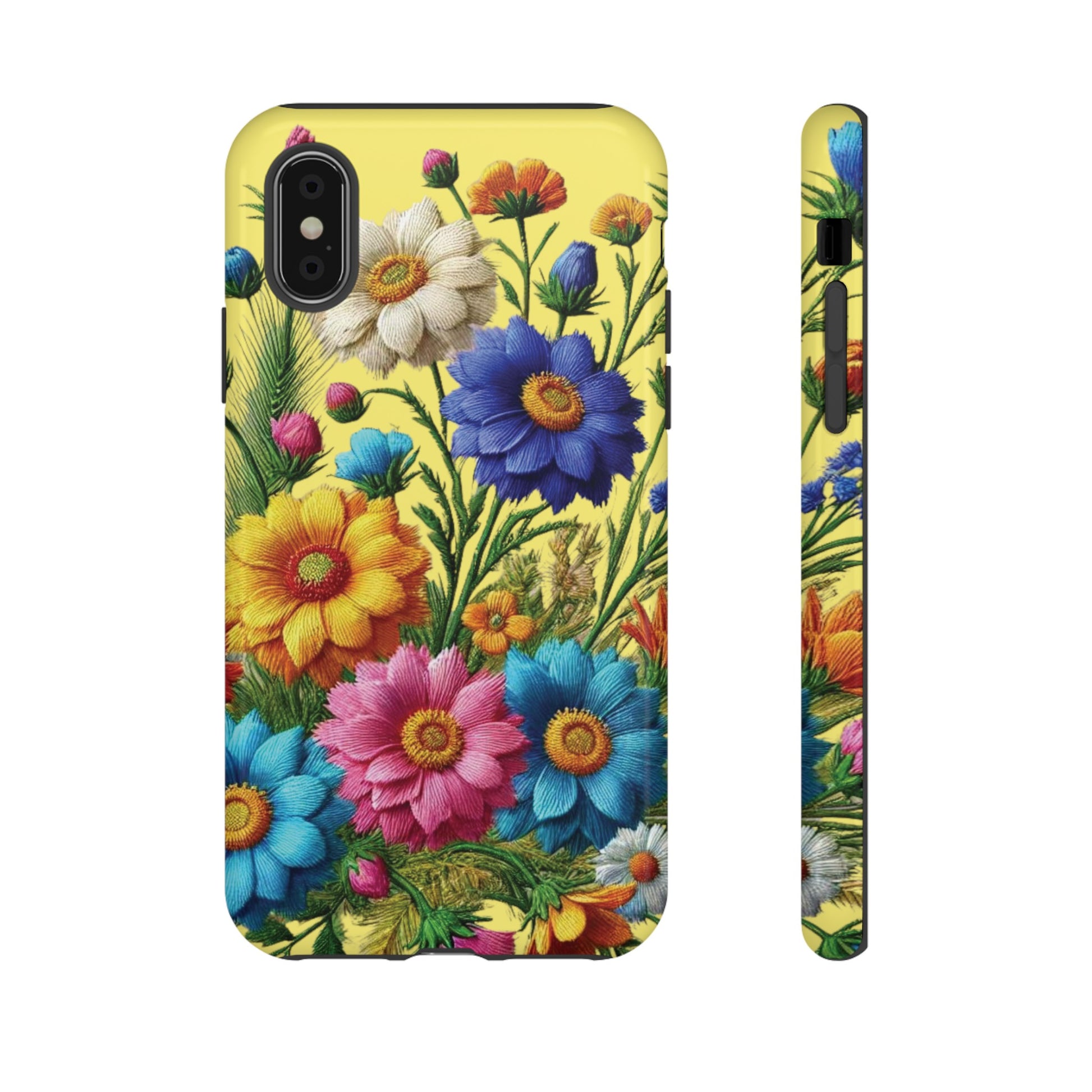 Phone Case Yellow Bright Floral Protective Phone Case Gift for Her Phone 15, Samsung iPhone Samsung  iPhone 15, Samsung iPhone Samsung Accessory Gift for Her