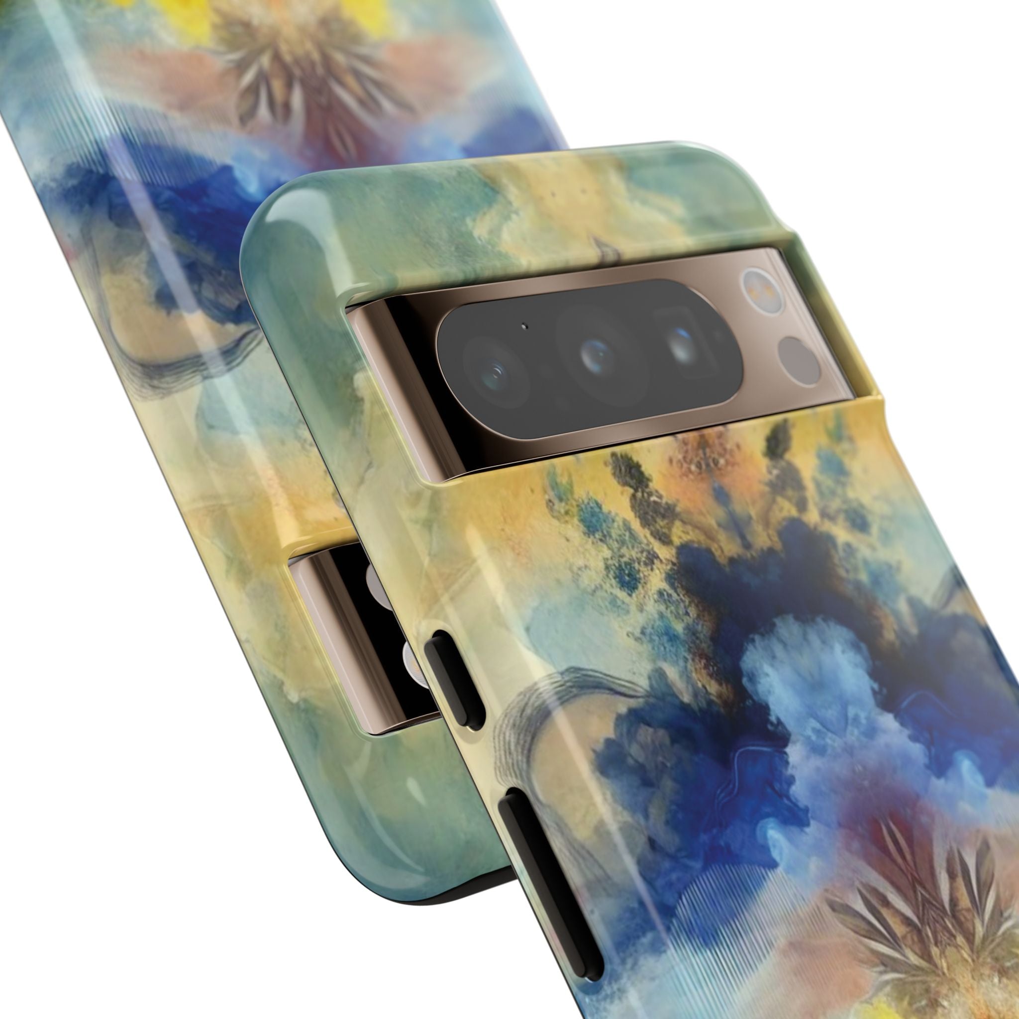 Coque de téléphone abstraite aquarelle moderne compatible avec iPhone, Samsung et plus – Protection élégante et durable avec un design artistique éclatant, cadeau parfait pour elle