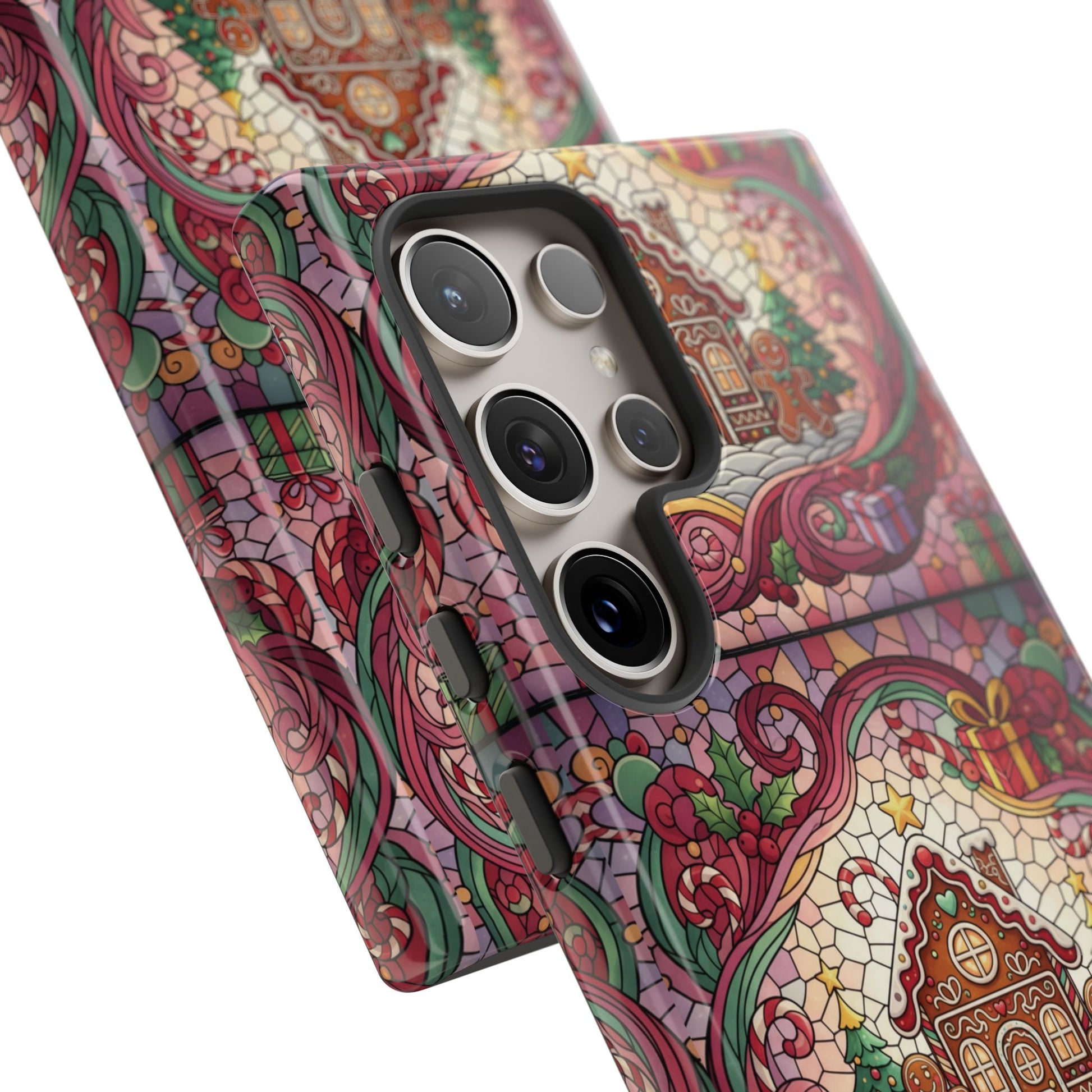 iPhone Case 17, 16  Gingerbread Stained Glass Tough Case Samsung perfect phone case