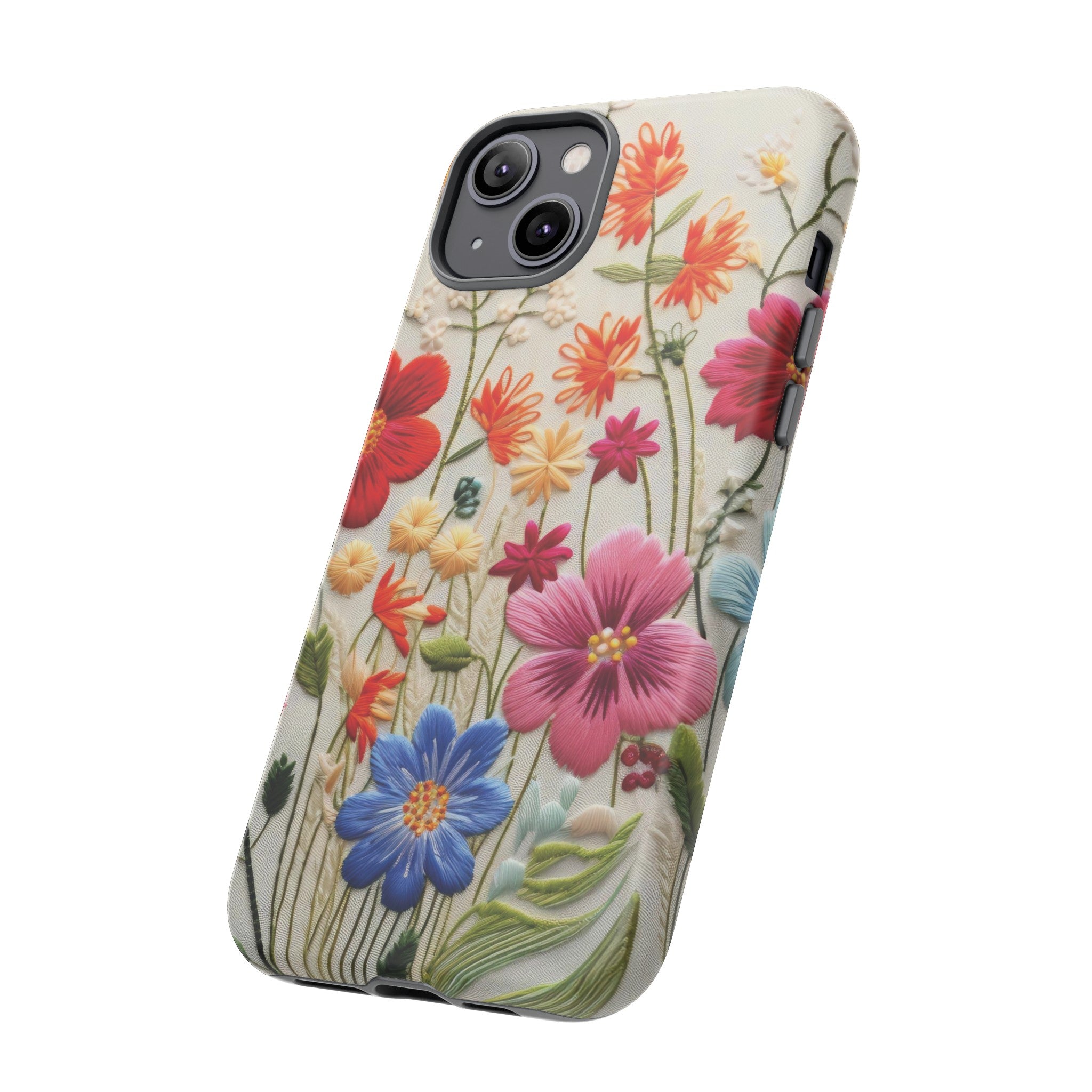 3D Floral Phone Case Elegant Faux Flower Durable for iPhone Samsung Smartphone iPhone 15, 14, 13 Samsung Gift for Mom