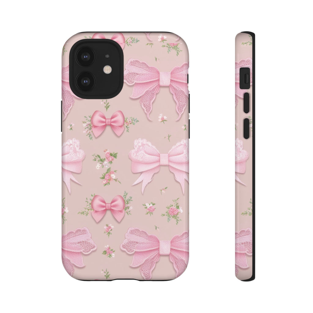 Luxury Pink Bow Phone Case – Cute & Protective Cover for iPhone & Samsung Gift for Her