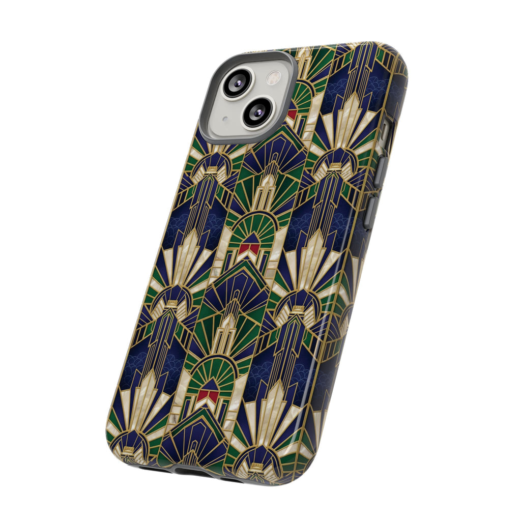 Navy & Gold Art Deco Phone Case — Imperial Art Deco Tough Case