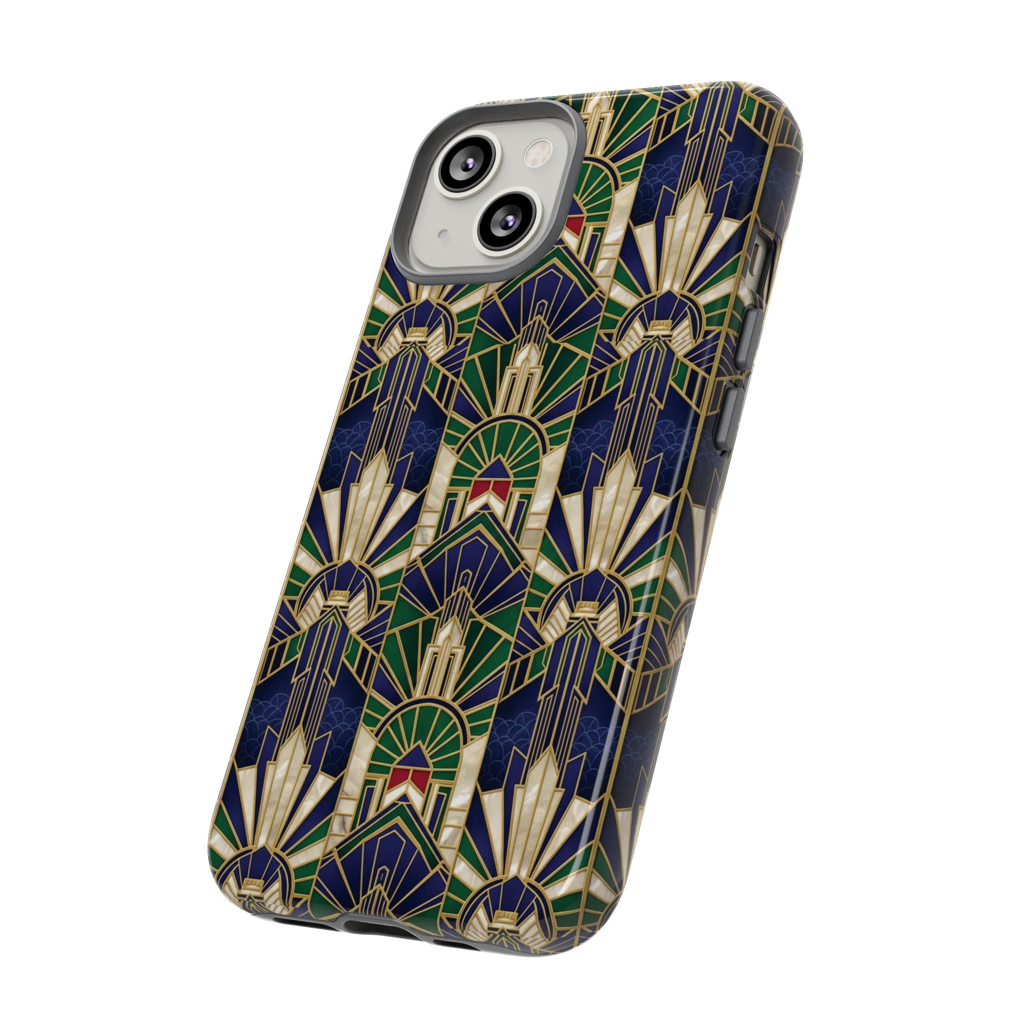 Navy & Gold Art Deco Phone Case — Imperial Art Deco Tough Case