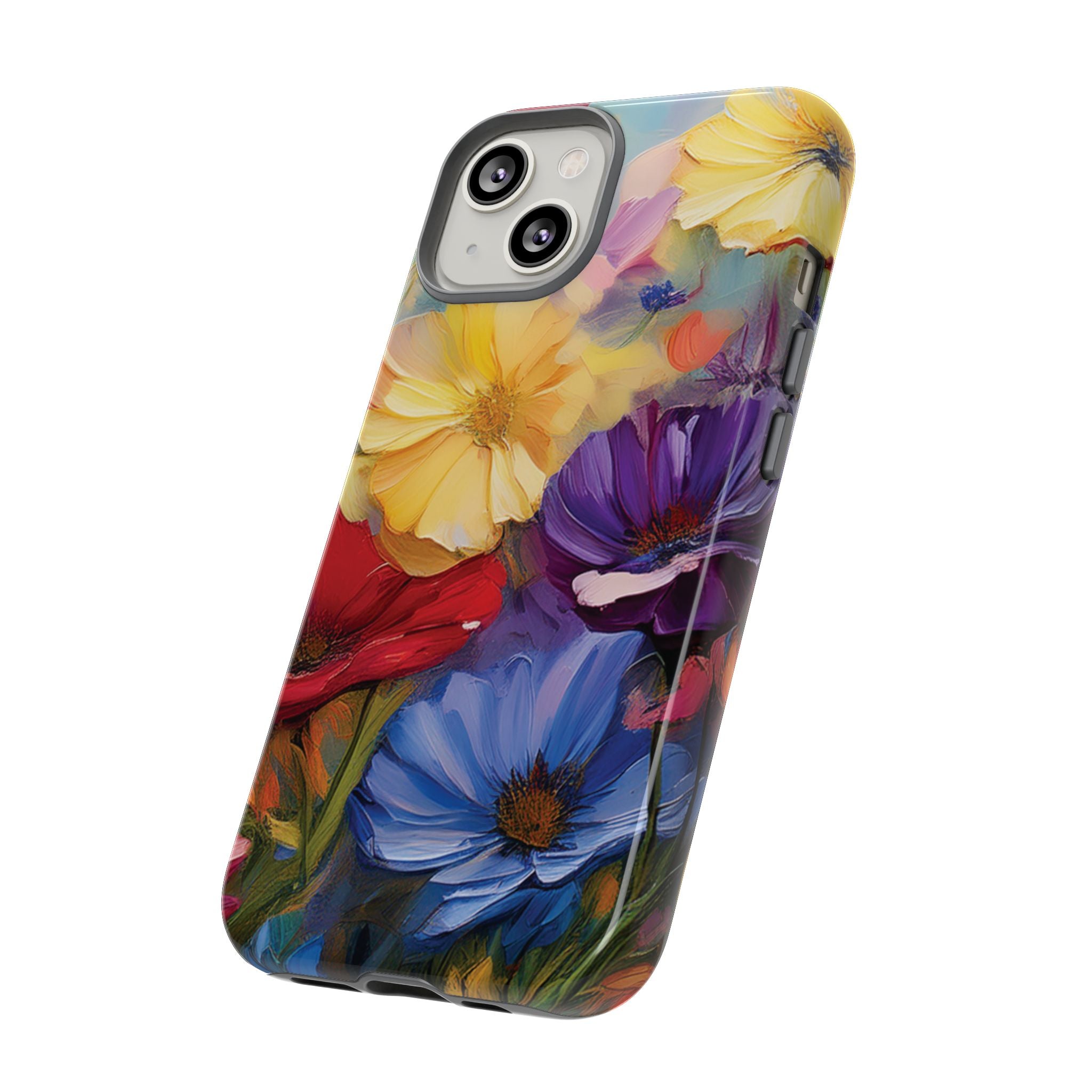 Bold Wildflower Phone Case Bright Hand-Painted Floral Art Vibrant Botanical Design for iPhone & Samsung | Trendy Nature Lover Gift Phone  Galaxy