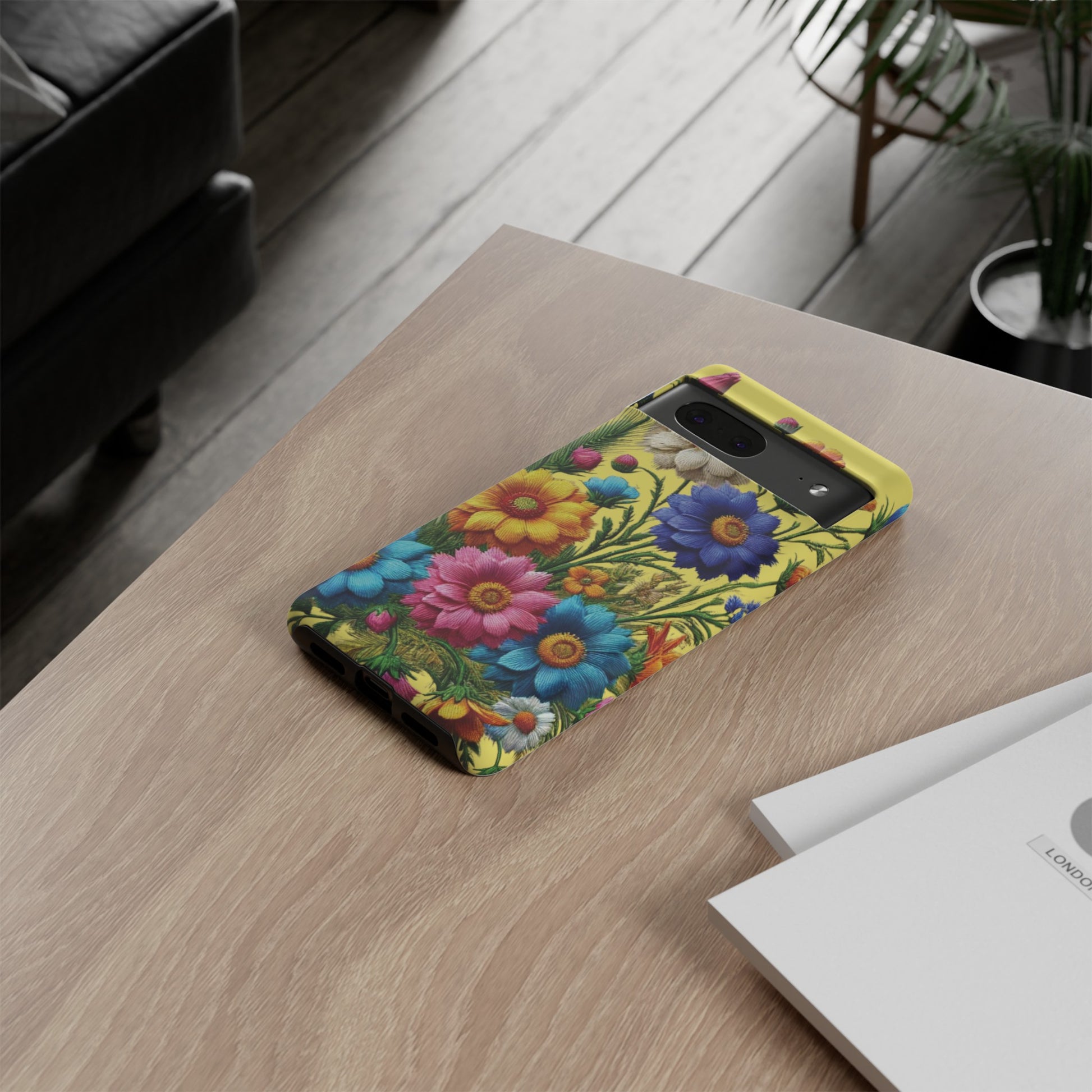 Phone Case Yellow Bright Floral Protective Phone Case Gift for Her Phone 15, Samsung iPhone Samsung  iPhone 15, Samsung iPhone Samsung Accessory Gift for Her