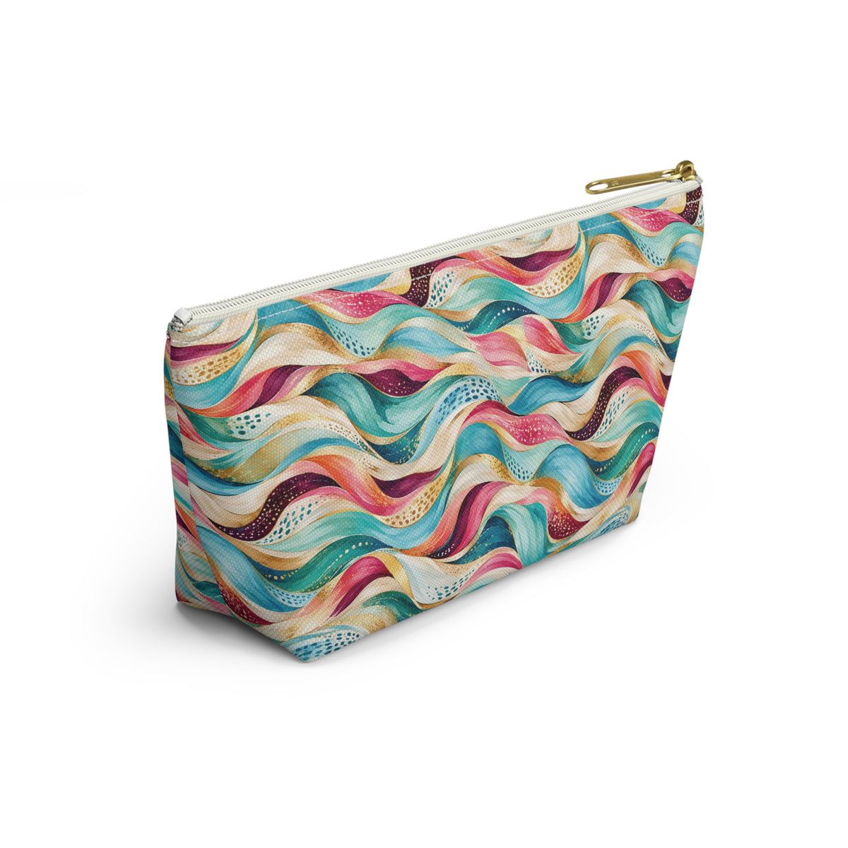 Wavy Rainbow Accessory Pouch – T-Bottom Cosmetic & Travel Organizer
