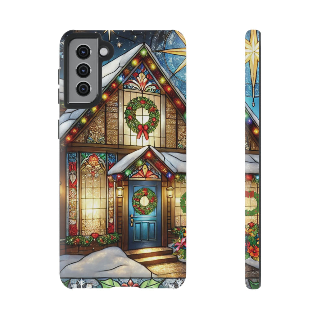 Phone Case - Stain Glass Christmas Unique Holiday Protection Gift for Her