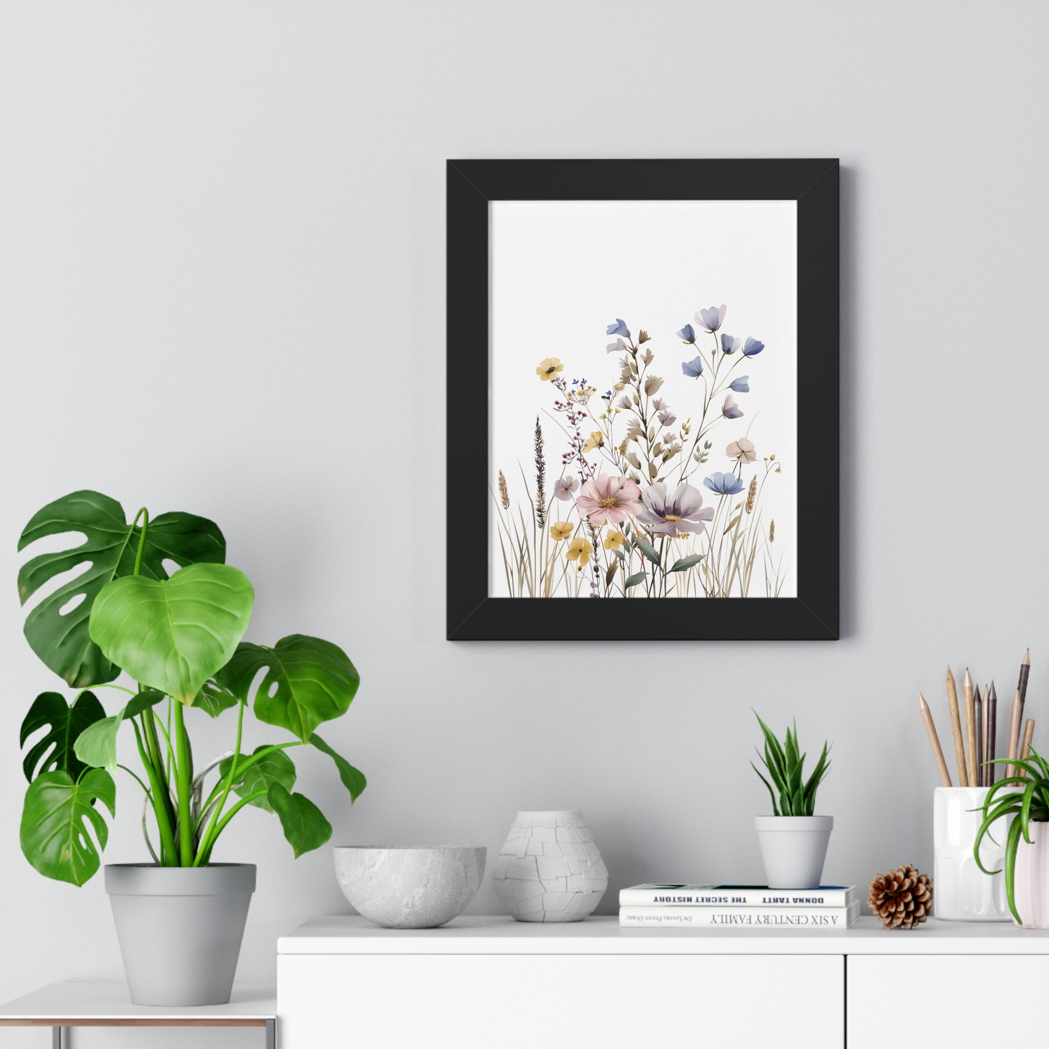 Minimalist Floral Framed Vertical Poster Elegance in Every Stroke Framed Vertical Posters Oil Art Mastery on Archival Matte Paper, Securely Encased in Black, White, or Walnut Frames with Durable Acrylic Protection Ready to Hang  Timelessly Crafted..