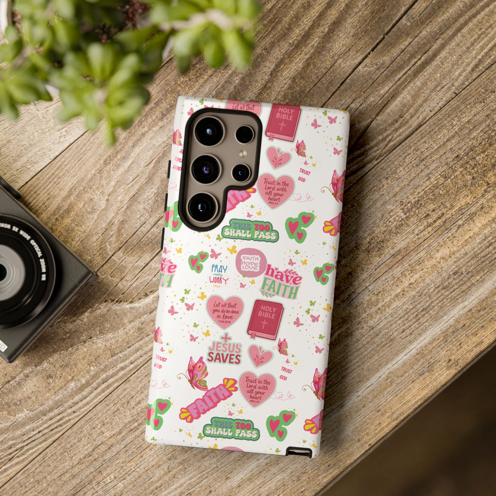 Carry Your Faith Everywhere | Christian Tough Phone Case with Bible Verse or Affirmation | Protective, Inspirational Gift for Christians