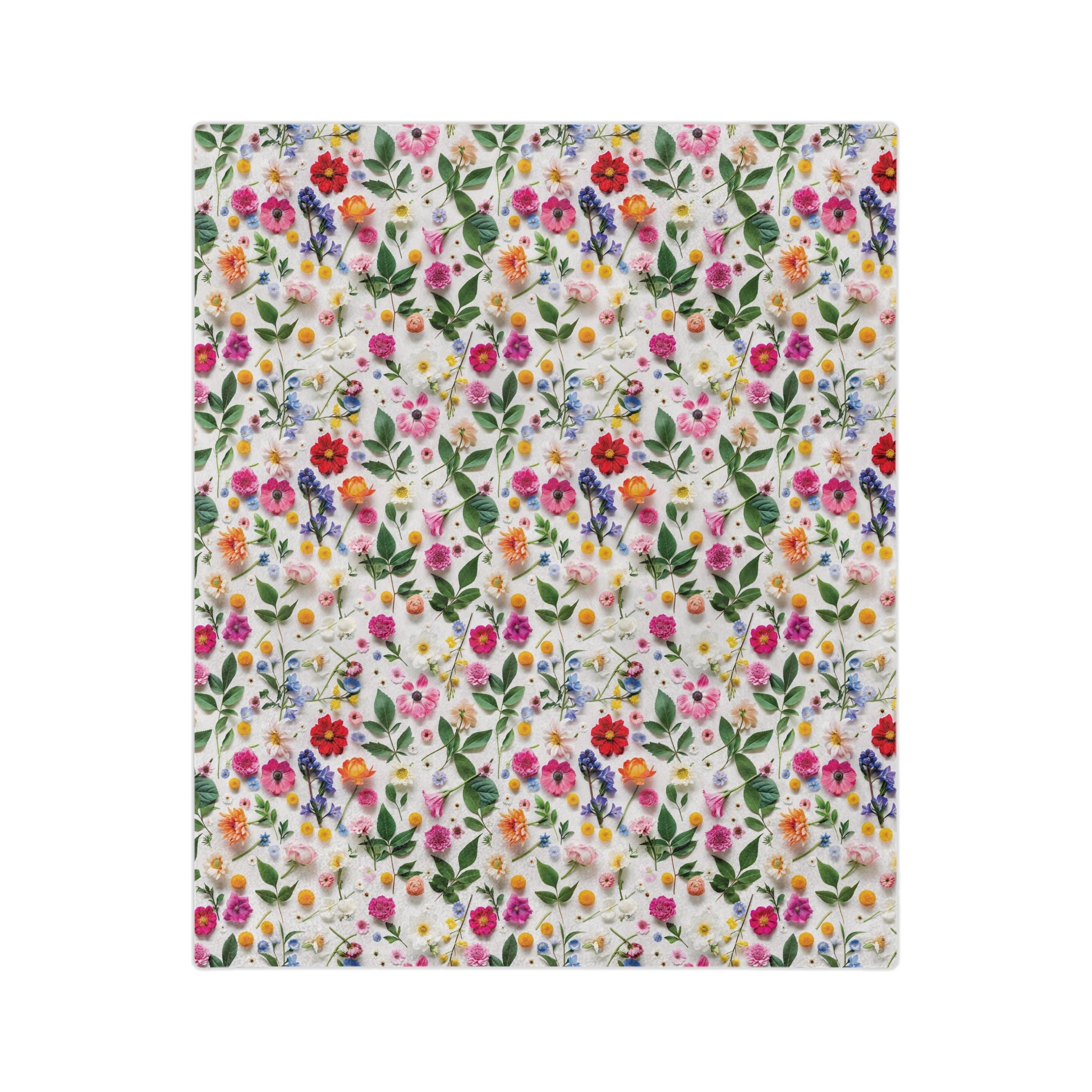 Couverture en Minky Couleurs Vives Fleurs Sauvages Jeté de Lit Ultra Doux et Confortable Décoration Élégante Microfibre Peluche pour un Confort Maximal, Parfait pour se Blottir, Chaleur Douillette Toutes Saisons, Cadeau de Pendaison de Crémaillère