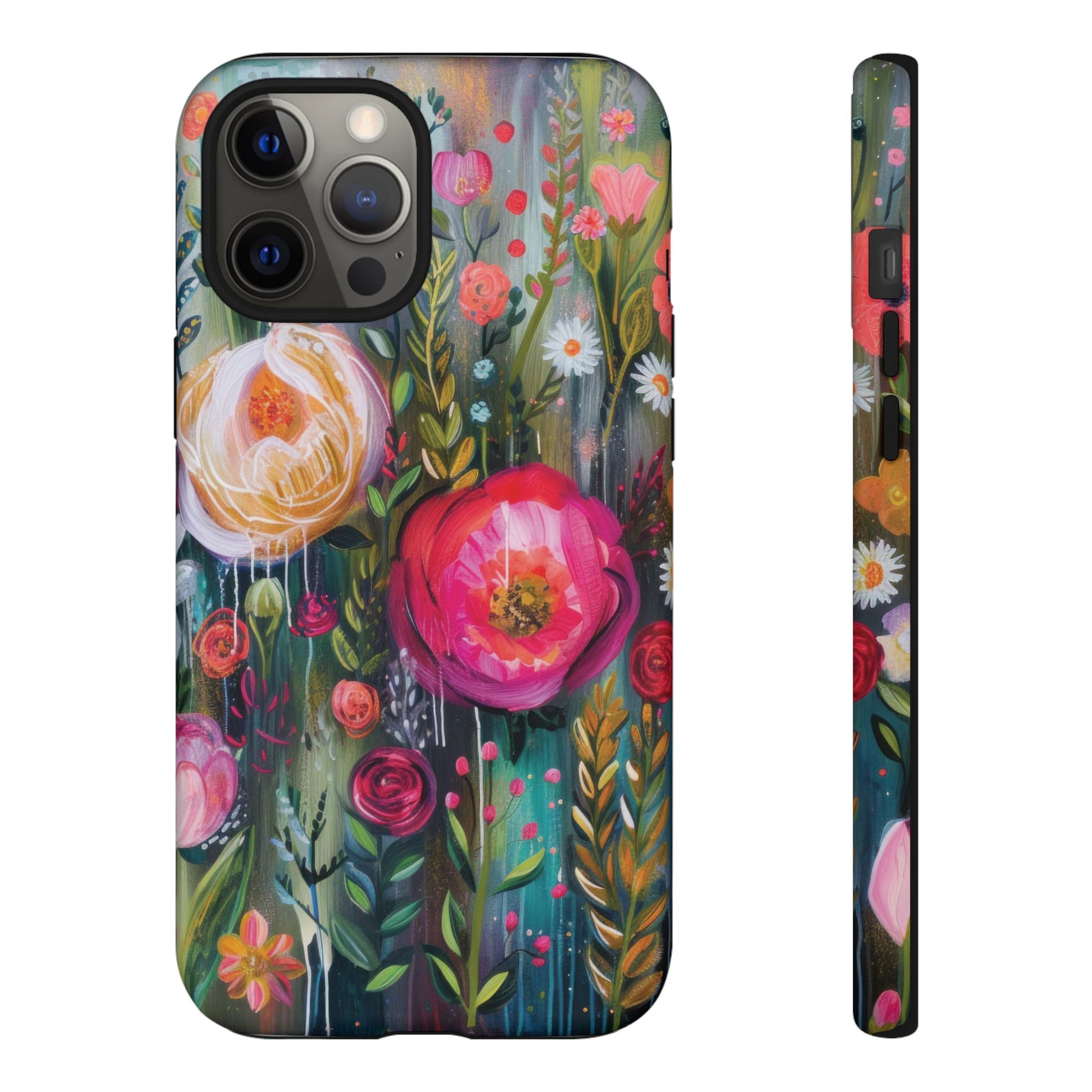 Watercolor Boho Floral Phone Case for iPhone 16 15 14 13 12  21 23 Samsung, and Pixel | Stylish Protective Cover Gift for Her Perfect for Floral Lover