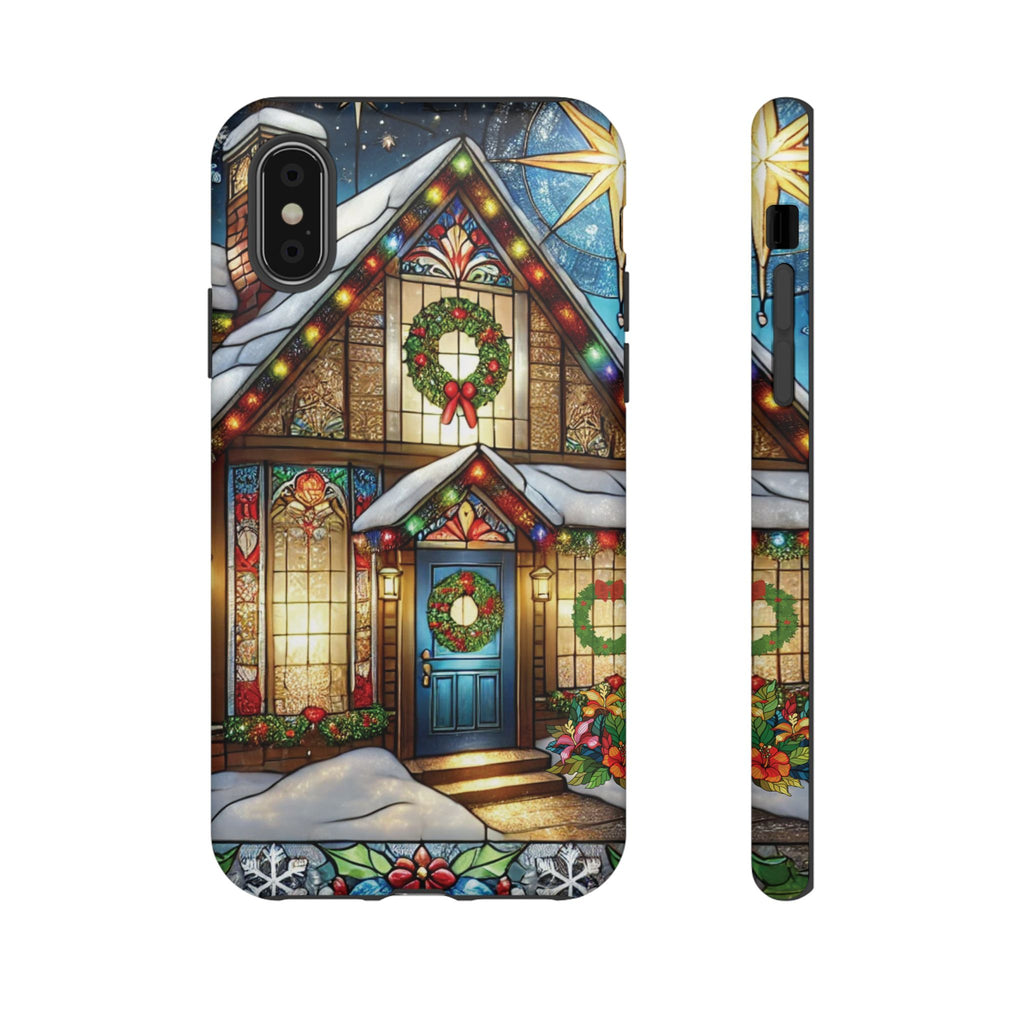 Stain Glass Christmas Phone Case Unique Holiday Protection for Your Device | Stylish & Durable Cover Gift for Her Phone 15, Samsung iPhone Samsung Accessory Gift for Her - MRSBYVALLE
