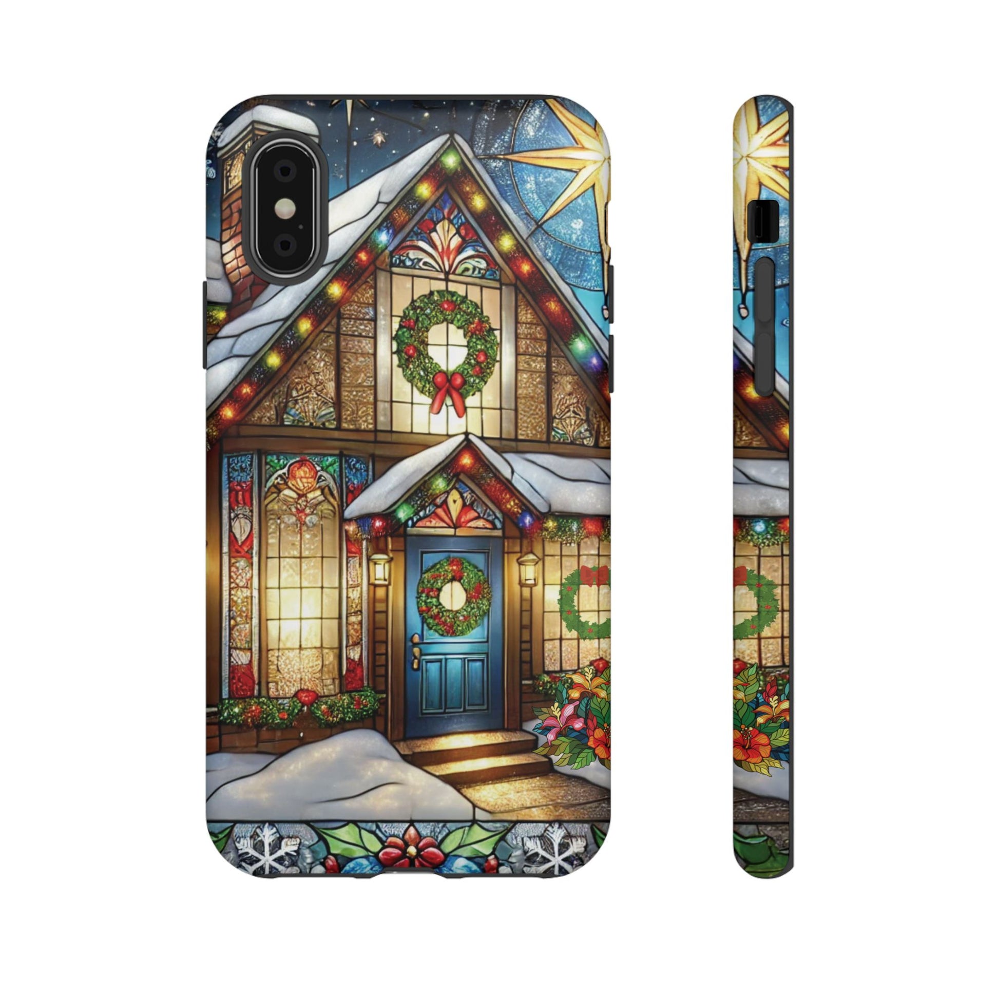 Stain Glass Christmas Phone Case Unique Holiday Protection for Your Device | Stylish & Durable Cover Gift for Her Phone 15, Samsung iPhone Samsung Accessory Gift for Her - MRSBYVALLE