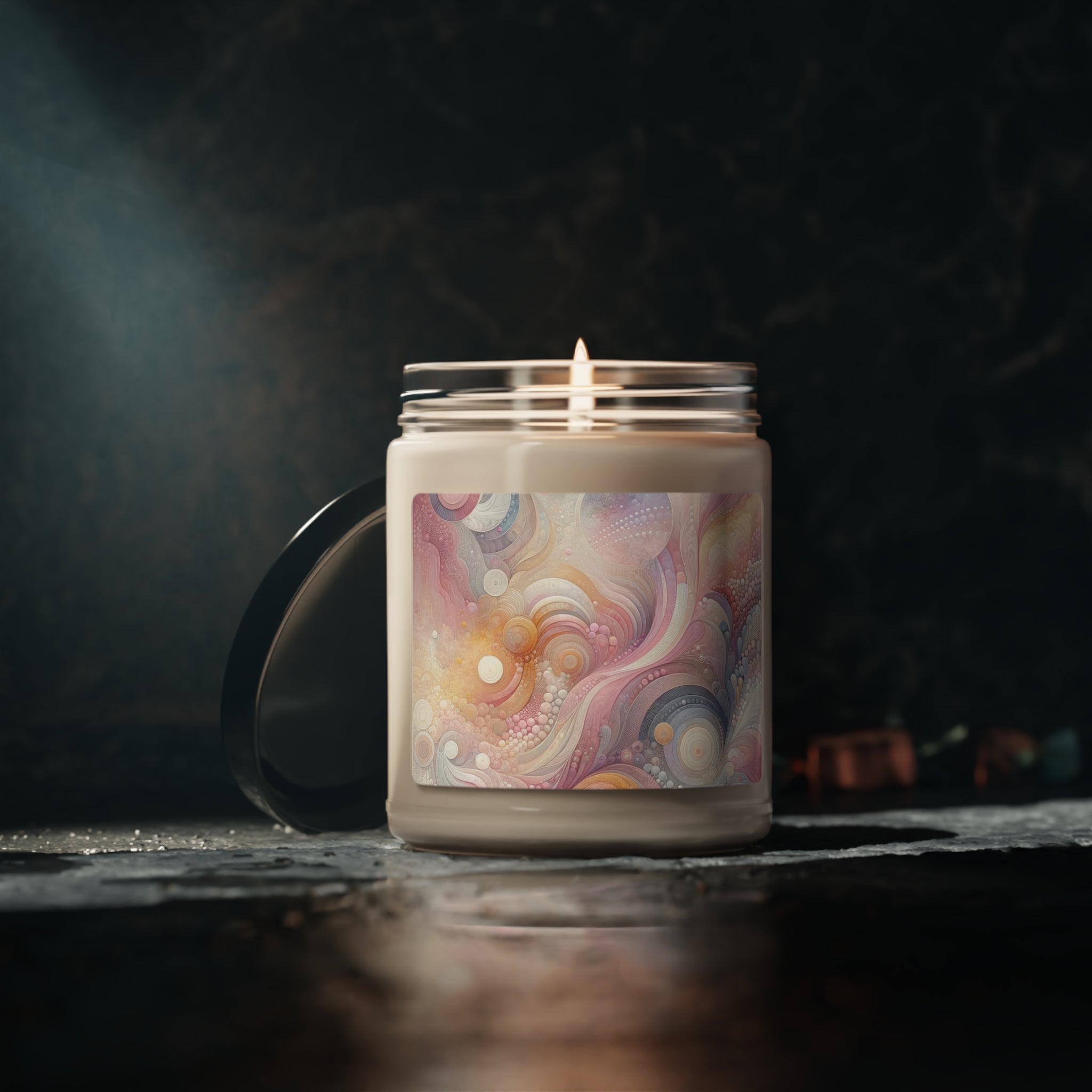 Pink Abstract Candle 9oz Perfect for Relaxation Home Ambiance Scented Soy Candle, 9oz, Wedding, Bridal Shower, Mother's Day Gift Housewarming Gift.