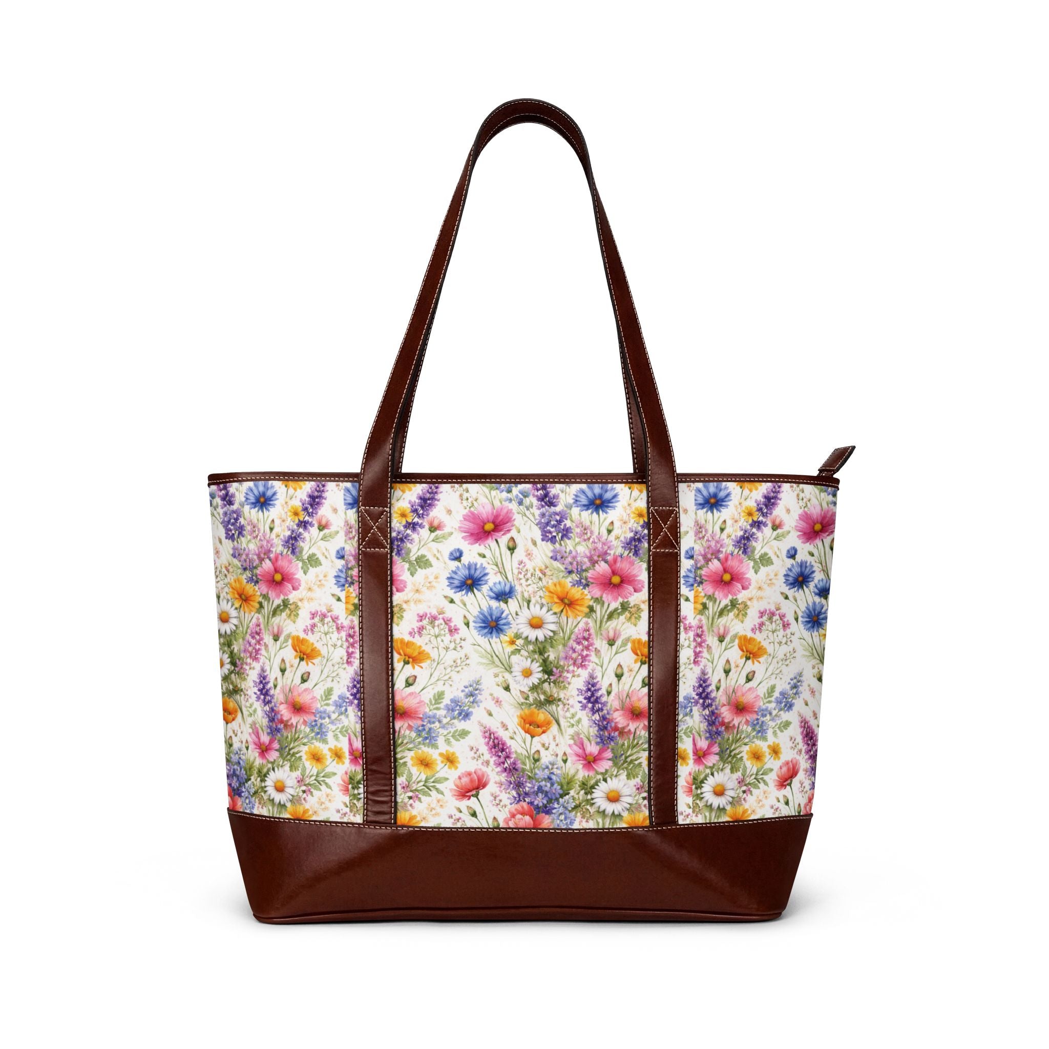 Bright Wildflower Botanical Handbag, Floral Purse, Colorful Garden Bag, Nature Inspired Tote, Gift for Her