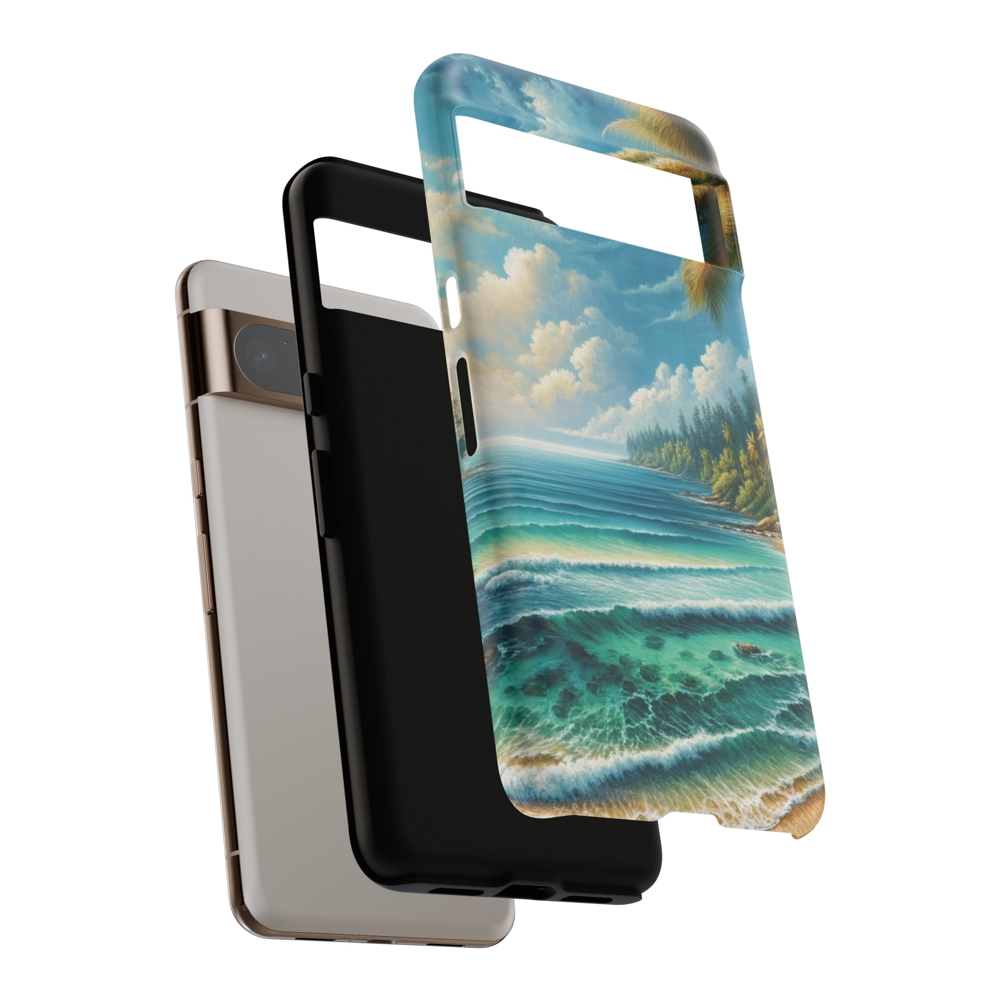 Coastal Serenity Ocean Beach View Protective Phone Case Gift for Her Phone 15, Samsung iPhone Samsung Gift for Her Case iPhone 15, Samsung iPhone Samsung Accessory Gift for Her.