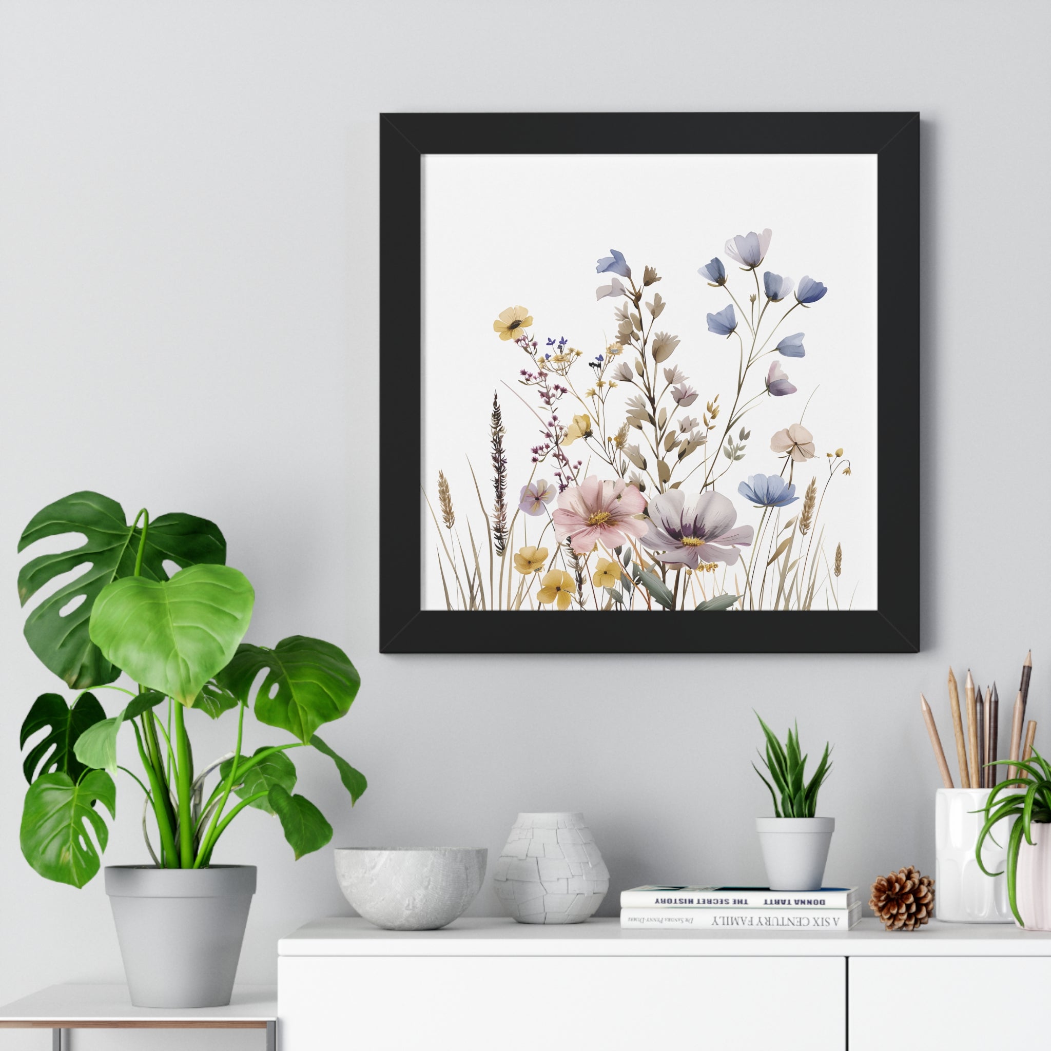 Minimalist Floral Framed Vertical Poster Elegance in Every Stroke Framed Vertical Posters Oil Art Mastery on Archival Matte Paper, Securely Encased in Black, White, or Walnut Frames with Durable Acrylic Protection Ready to Hang  Timelessly Crafted..