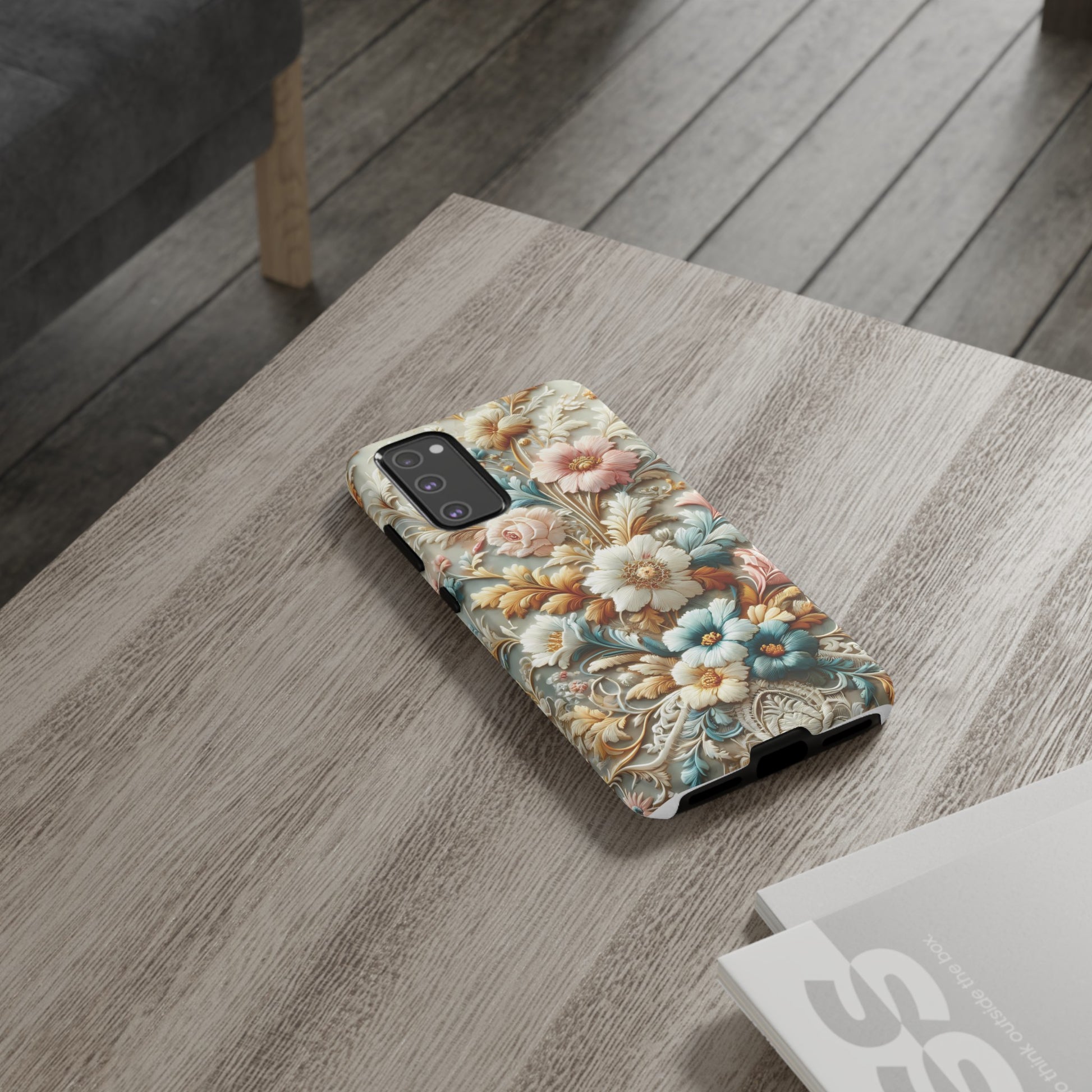 3D Elegant Faux Flowers Phone Case Stylish & Durable for iPhone Samsung Gift iPhone 15, 14, 13 Samsung Pixel Gift for Mom Accessory Gift for Her
